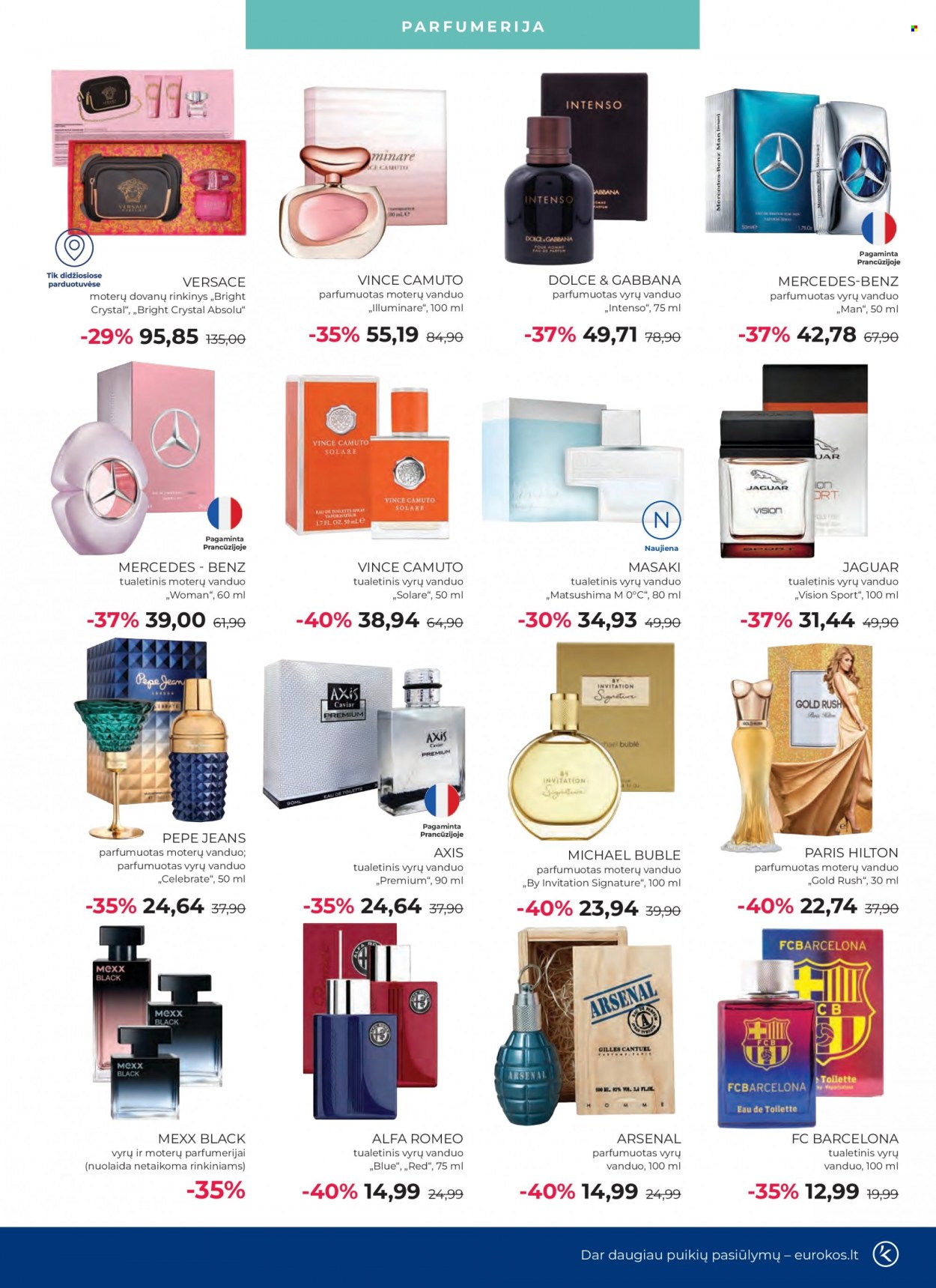 thumbnail - „Eurokos“ leidinys - 2023 03 29 - 2023 05 02 - Išpardavimų produktai - Dolce & Gabbana, FC Barcelona, Versace. 3 puslapis.