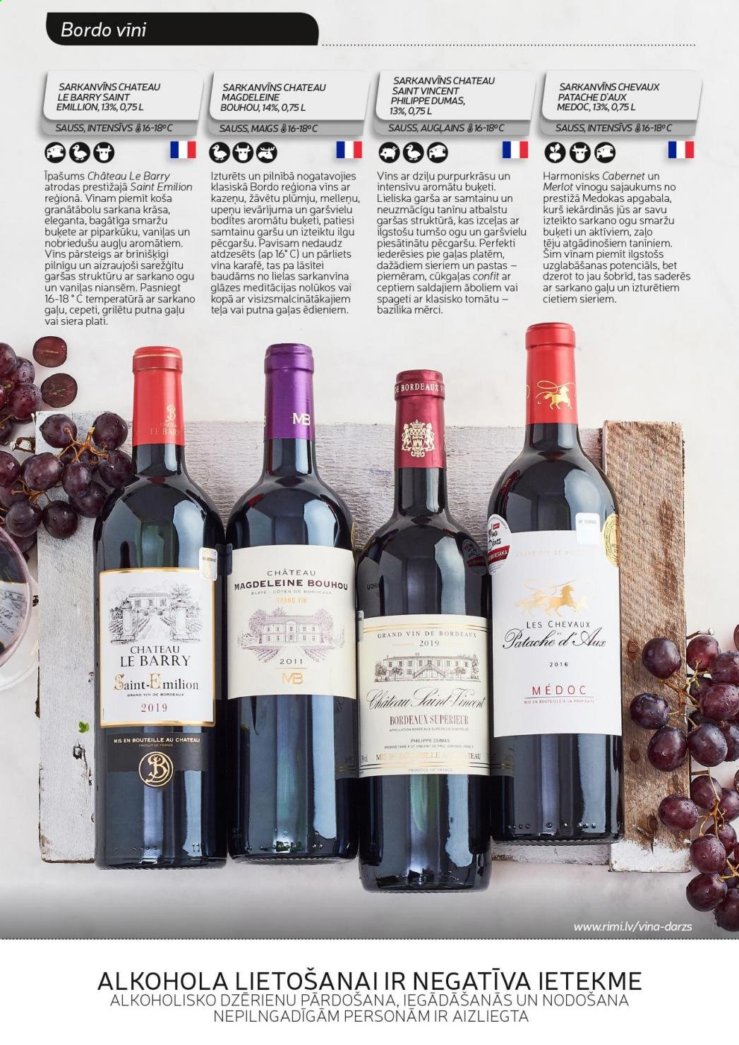 thumbnail - Rimi buklets - Akcijas preces - Bordeaux, Merlot, vīns, sarkanvīns, glāzes. 10. lapa.