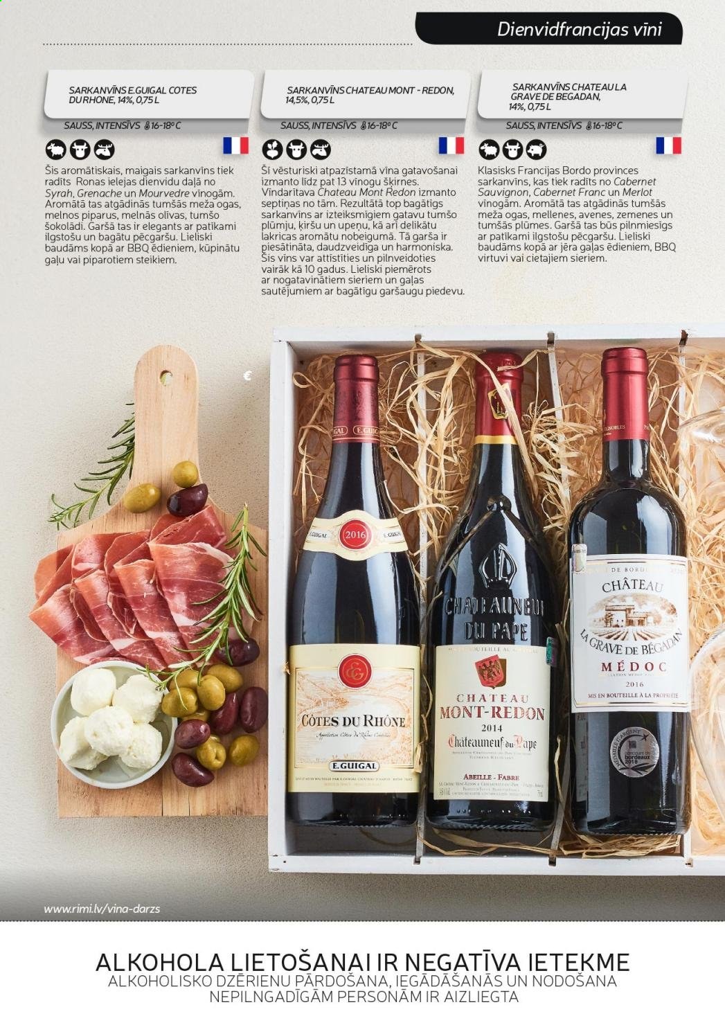 thumbnail - Rimi buklets - Akcijas preces - mellenes, plūmes, olīvas, Côtes du Rhône, Merlot, vīns, sarkanvīns. 15. lapa.