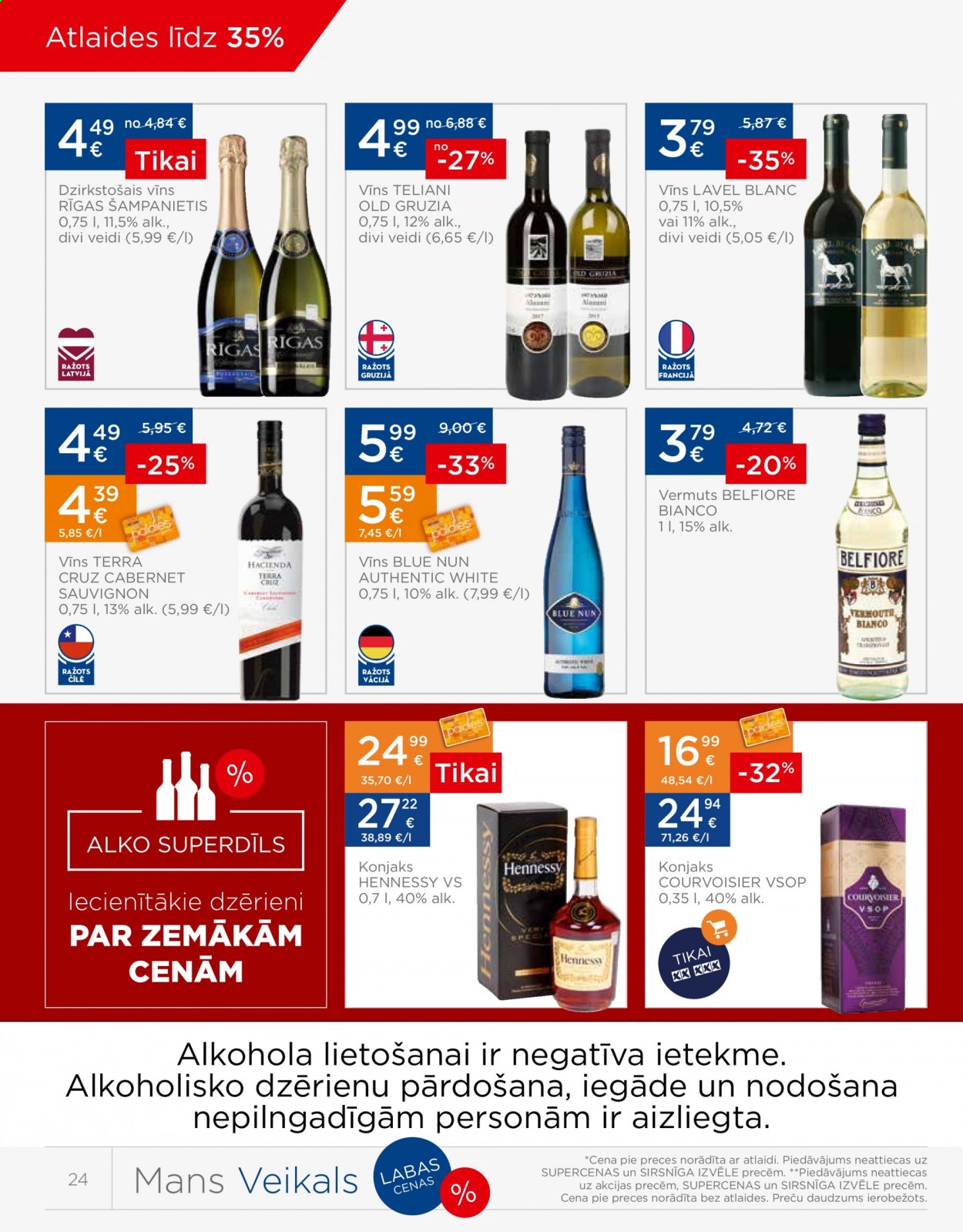 thumbnail - Maxima buklets - 20.07.2021. - 26.07.2021. - Akcijas preces - Cabernet Sauvignon, dzirkstošais vīns, vīns, vermuts, konjaks. 24. lapa.
