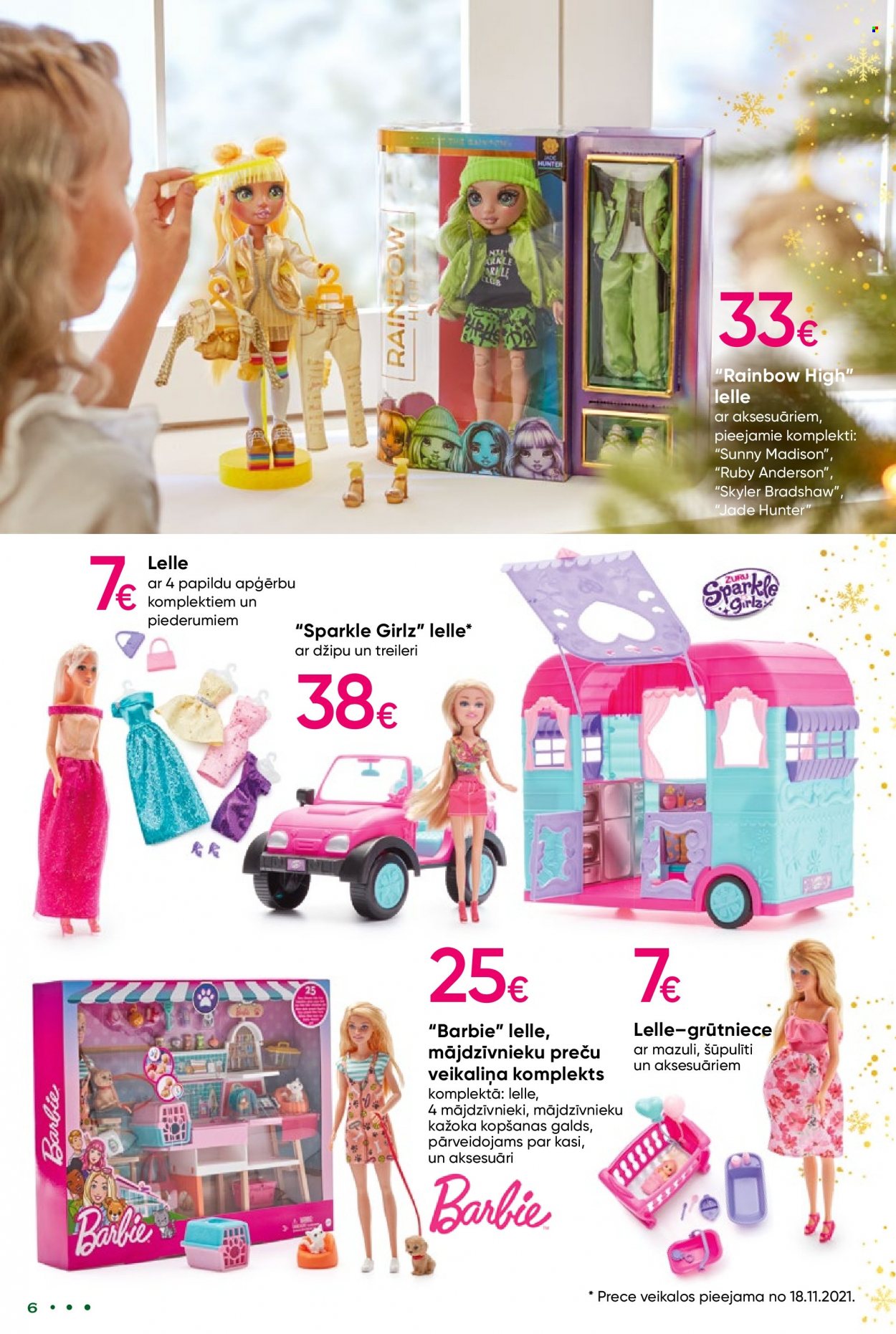 thumbnail - Pepco buklets - 22.11.2021. - 24.12.2021. - Akcijas preces - Barbie, galds, lelle, Sparkle Girlz. 6. lapa.