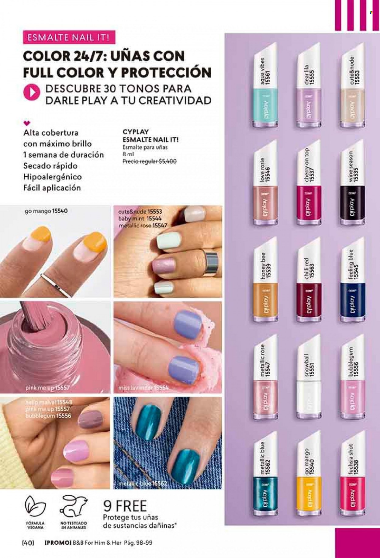 thumbnail - Catálogo Cyzone - Ventas - esmalte para uñas. Página 40.