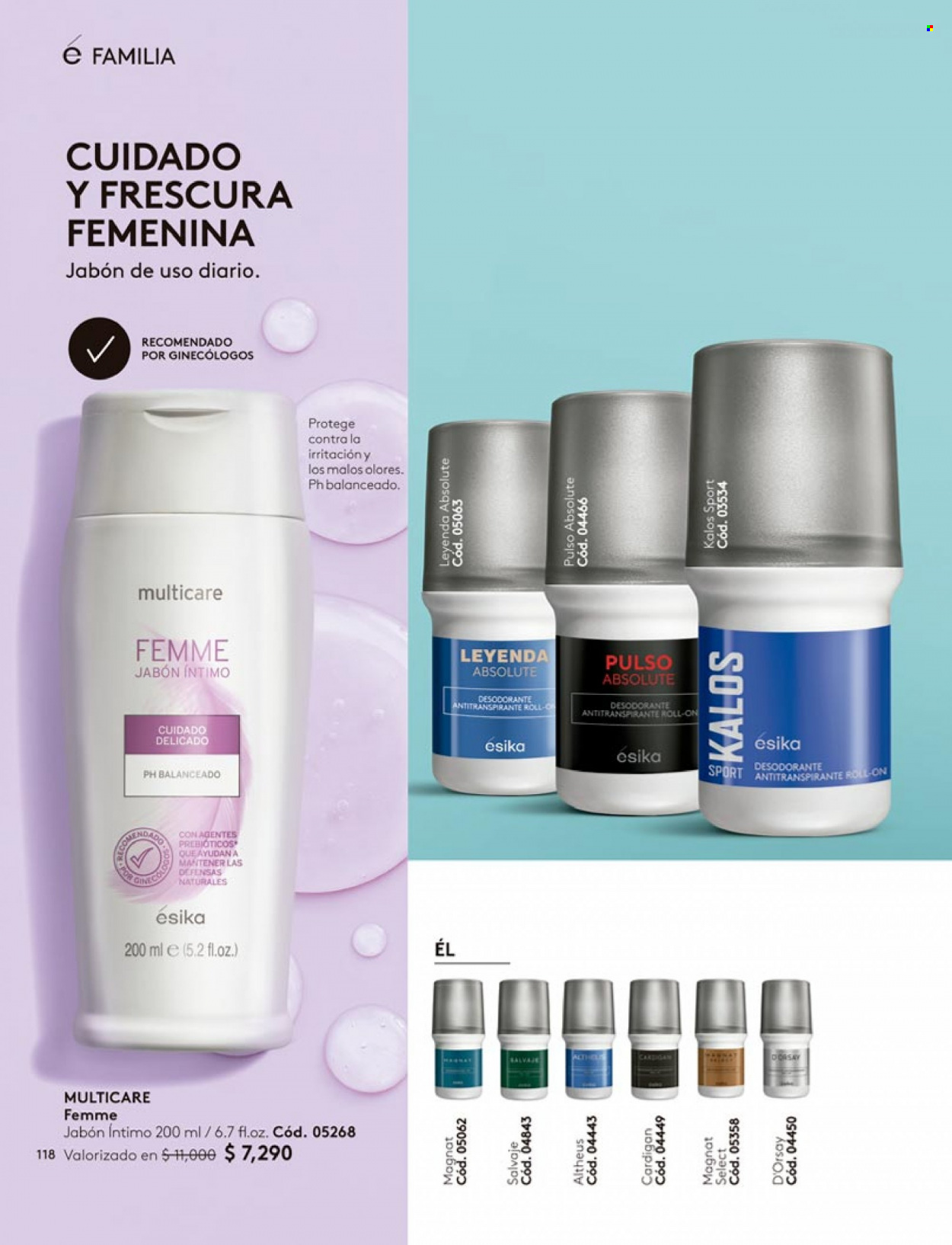 thumbnail - Catálogo Ésika - Ventas - jabón, jabón íntimo, desodorante, antitranspirante. Página 118.
