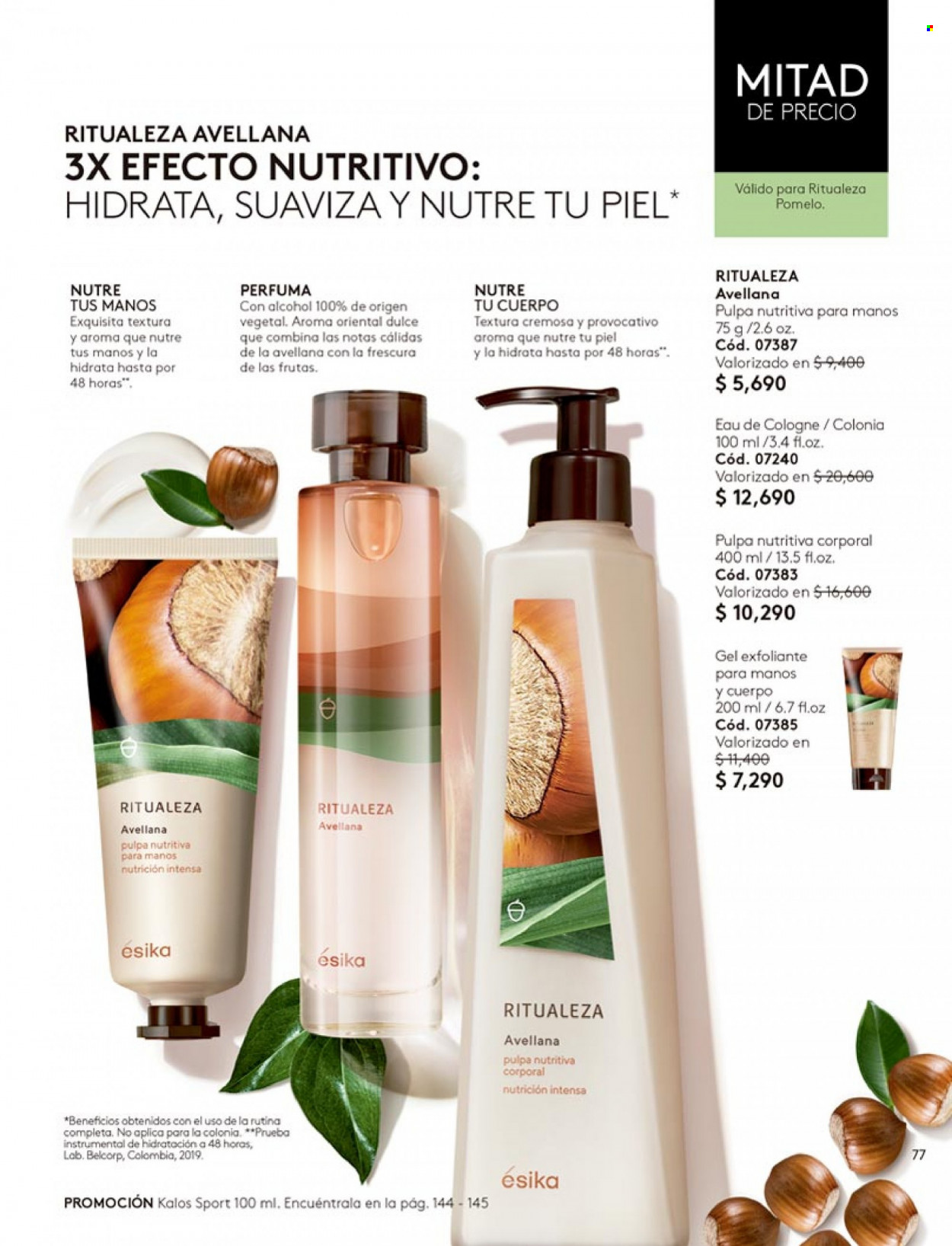 Catálogo Ésika - Ventas - gel exfoliante. Página 77.