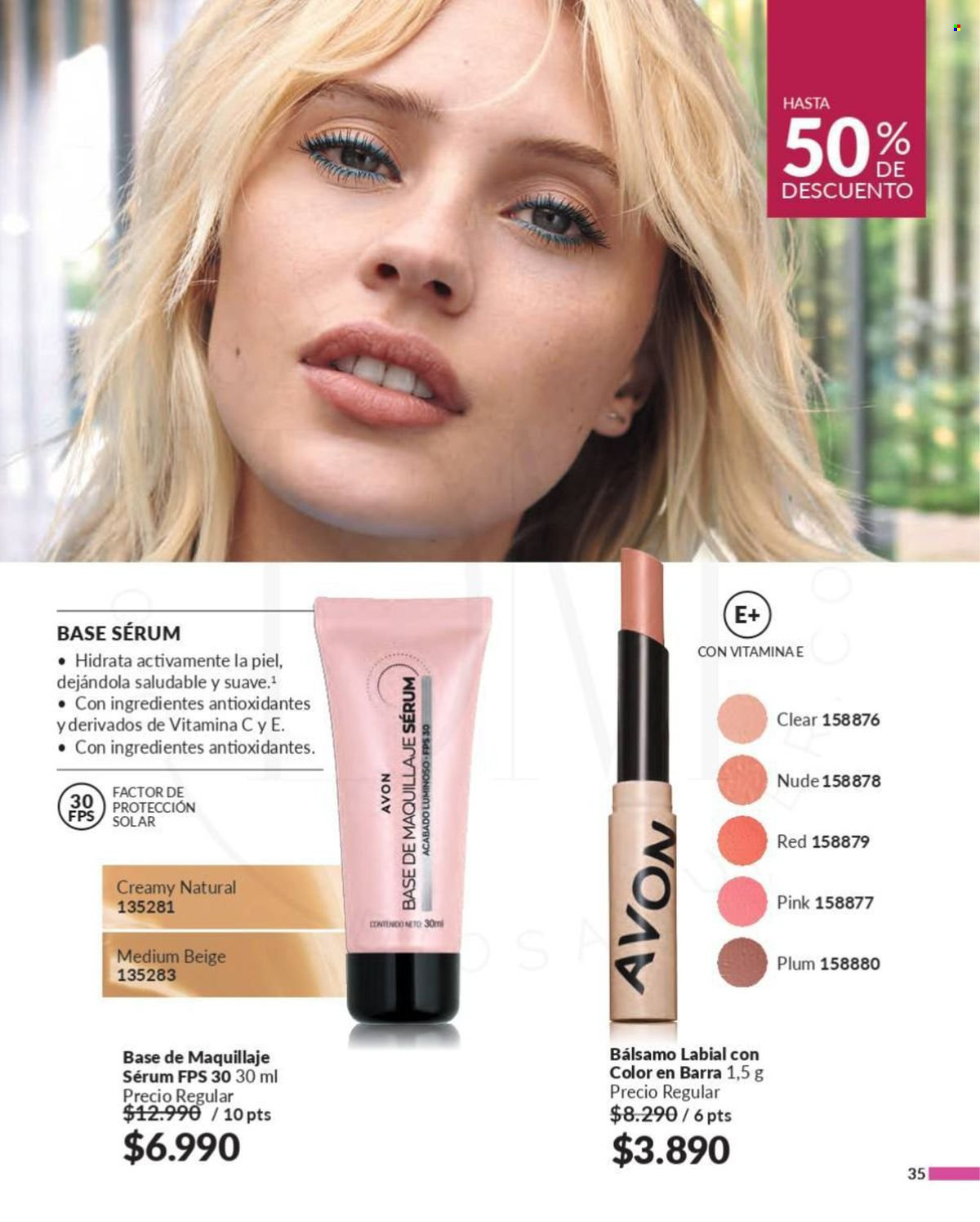 thumbnail - Catálogo Avon - Ventas - base de maquillaje, serum, bálsamo, bálsamo labial. Página 29.