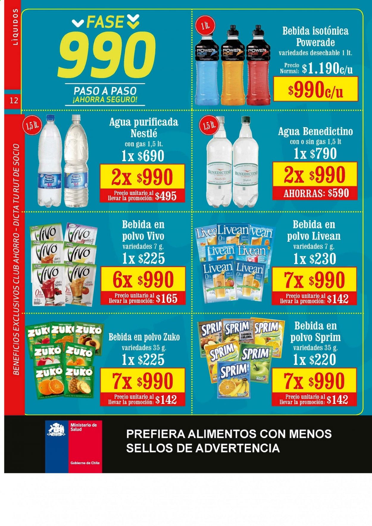 thumbnail - Catálogo Unimarc - 10.02.2021 - 09.03.2021 - Ventas - piña, Nestlé, azúcar, bebida, agua. Página 12.