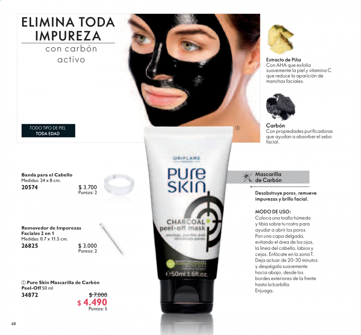 thumbnail - Catálogo Oriflame - 01.04.2021 - 30.04.2021 - Ventas - cepillo, limpiadora facial, Pure Skin, esponja. Página 68.