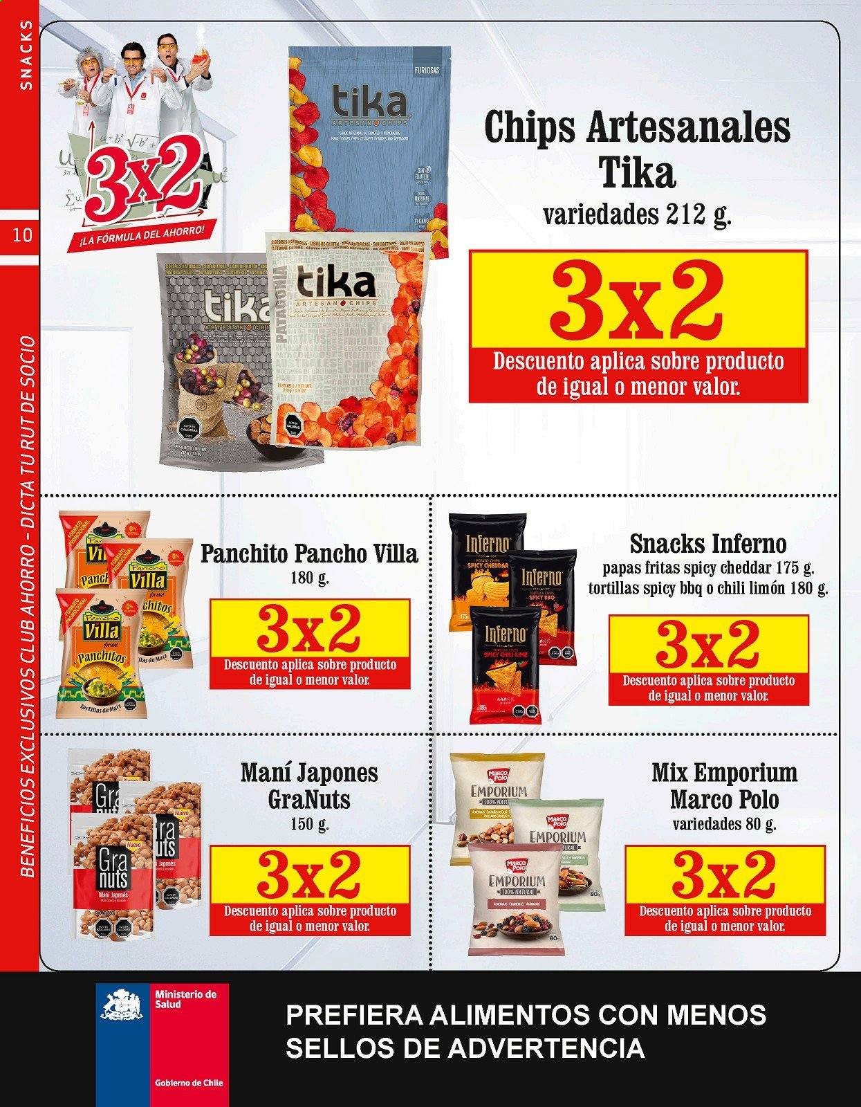 thumbnail - Catálogo Unimarc - 07.04.2021 - 11.05.2021 - Ventas - limón, papa, tortilla, papas fritas, cheddar, chips, maní. Página 10.