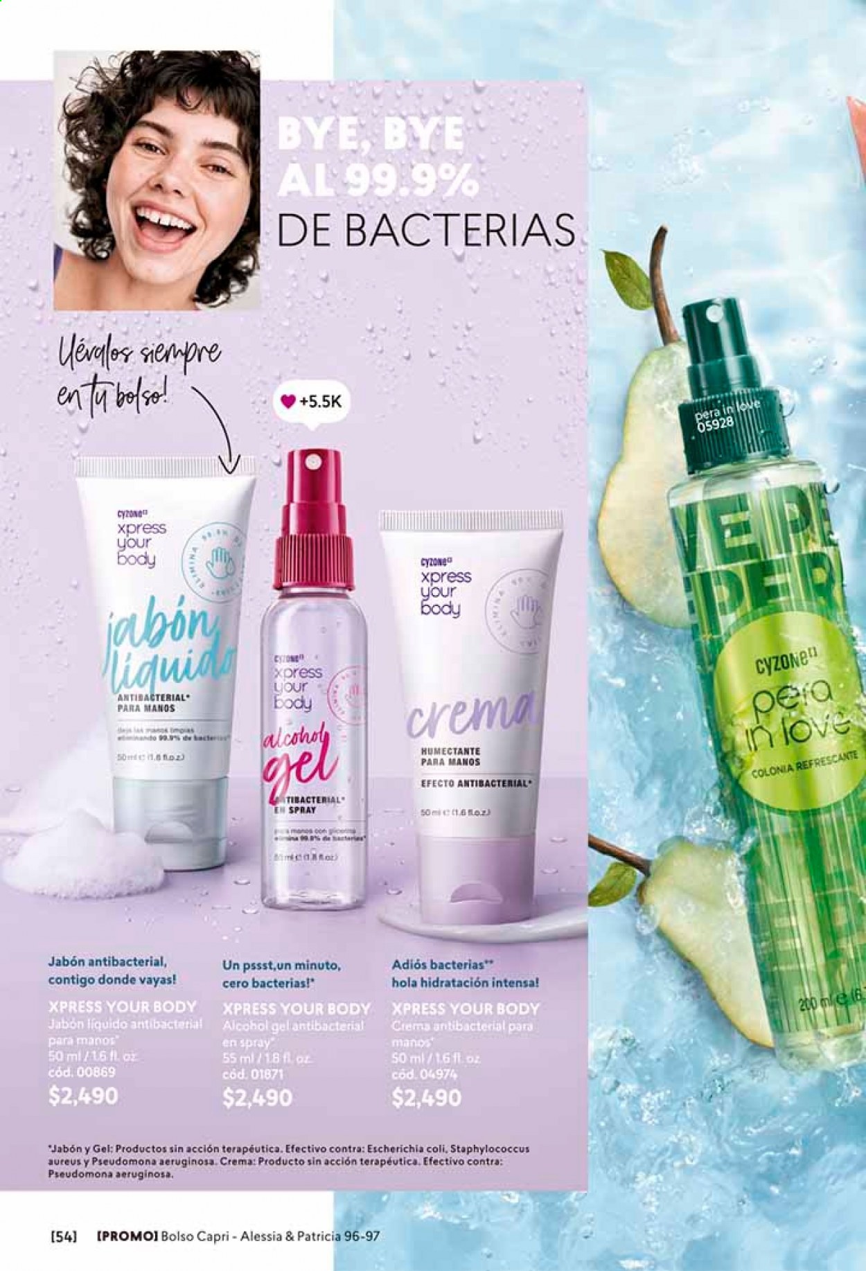 thumbnail - Catálogo Cyzone - Ventas - jabón, jabón líquido, crema, gel antibacterial. Página 54.