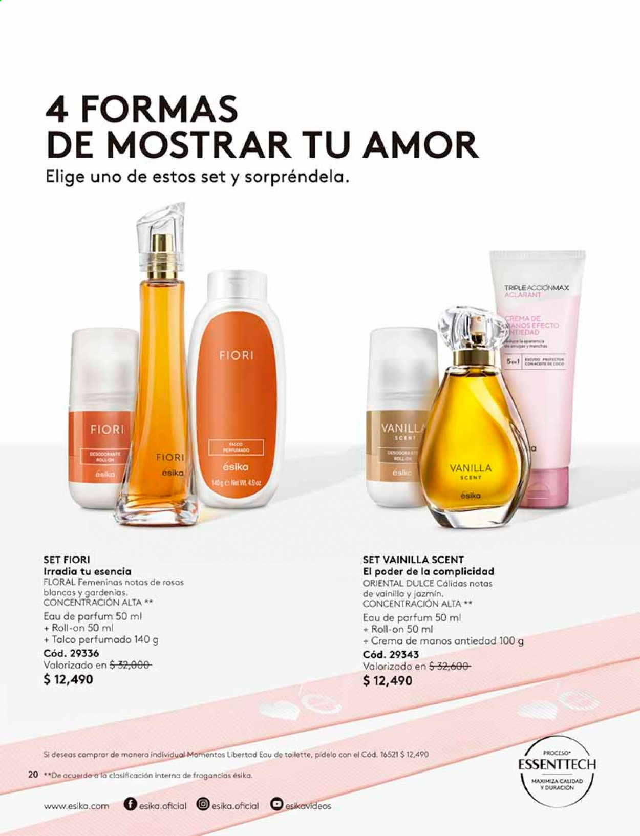 thumbnail - Catálogo Ésika - Ventas - crema, desodorante de bola, perfume, eau de toilette, crema de manos. Página 22.