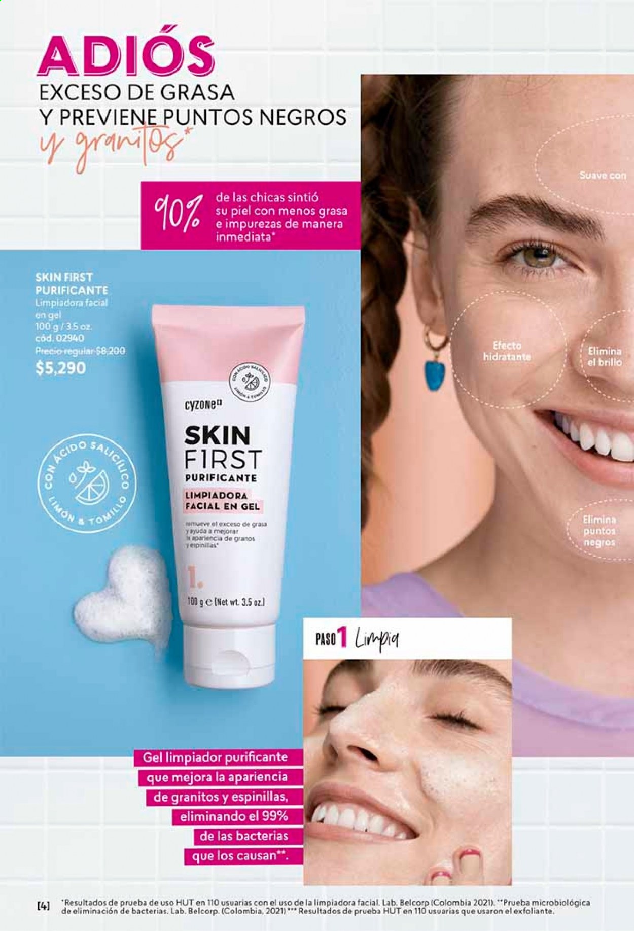 thumbnail - Catálogo Cyzone - Ventas - limpiadora facial, gel limpiador. Página 4.