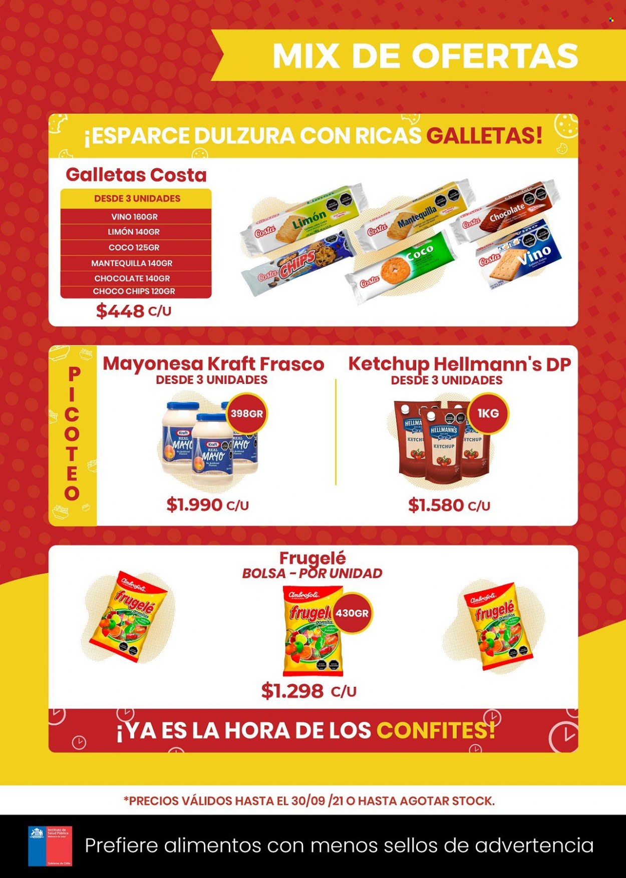 thumbnail - Catálogo Comercial Castro - 23.09.2021 - 06.10.2021 - Ventas - mayonesa, Hellmann's, galletas, Choco Chips, chips, ketchup, vino, bolso. Página 12.