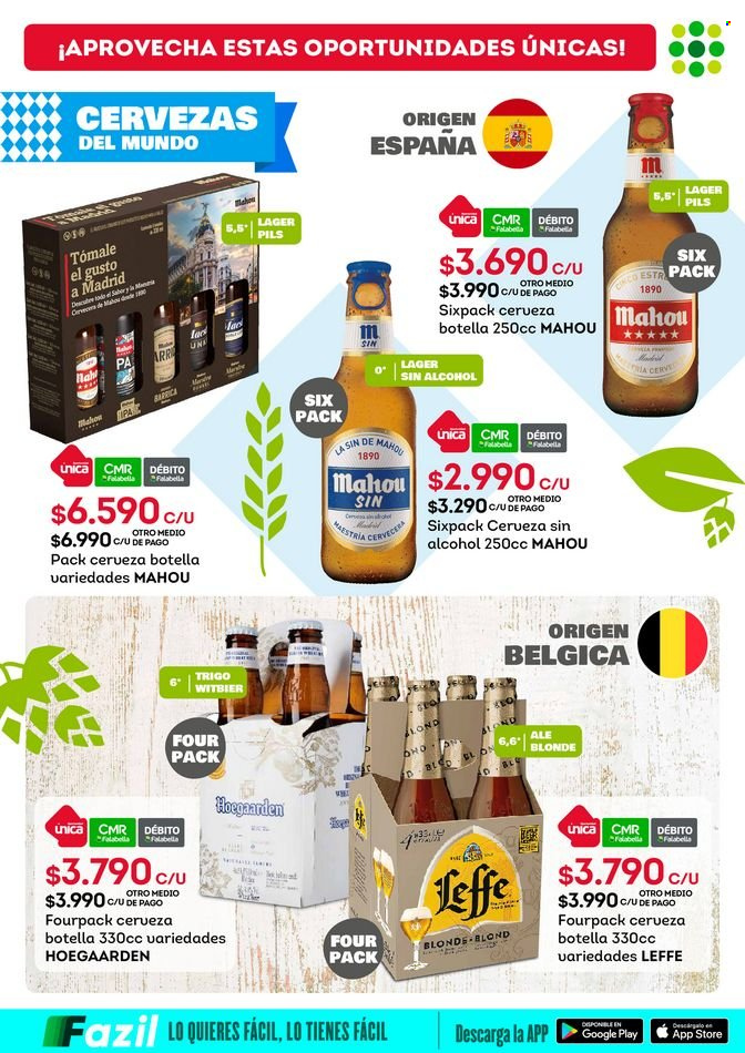 thumbnail - Catálogo Tottus - 14.10.2021 - 02.11.2021 - Ventas - Leffe, Mahou, cerveza en botella, cerveza. Página 4.