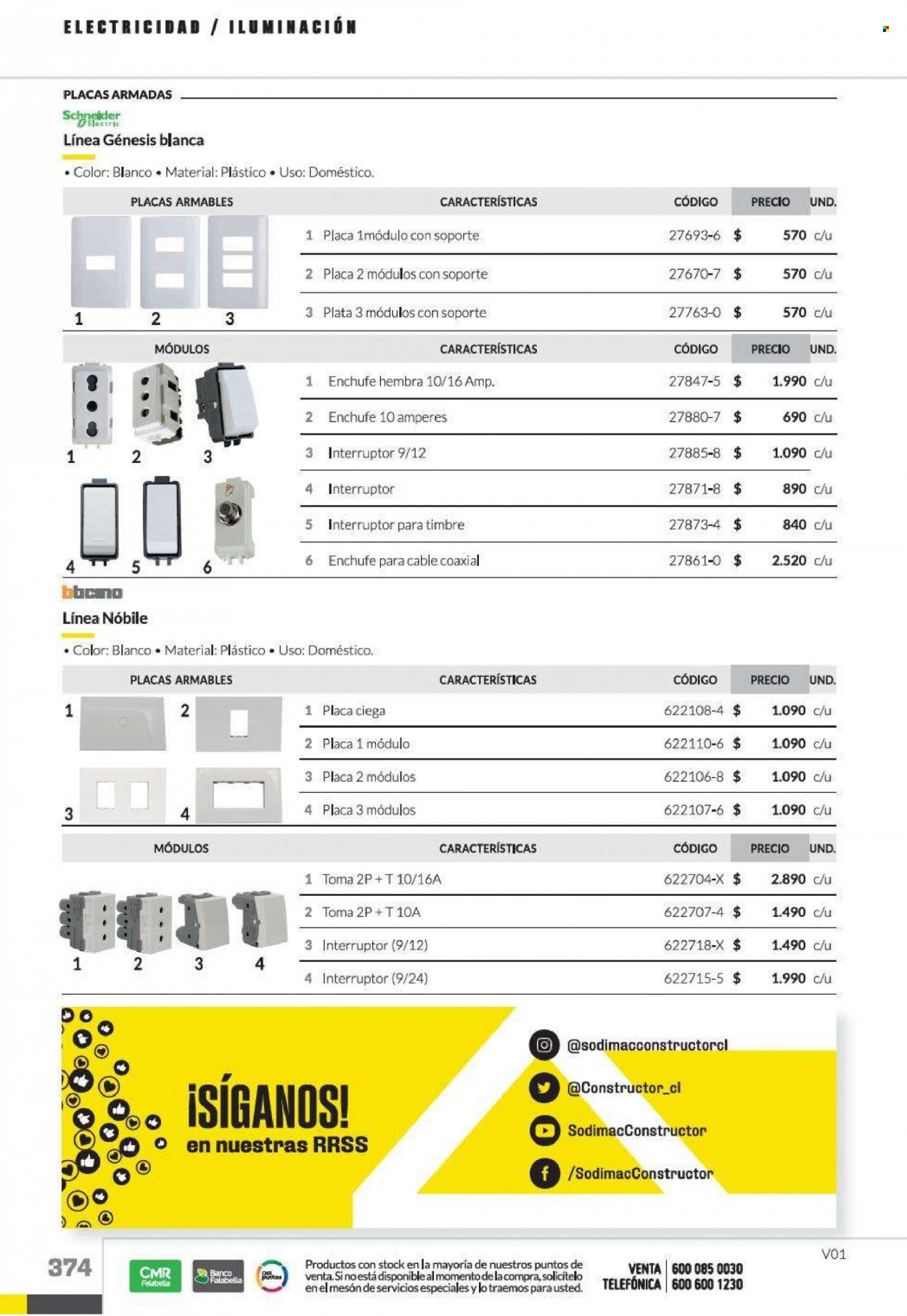 thumbnail - Catálogo Sodimac - Ventas - iluminación, Schneider, cable coaxial. Página 11.