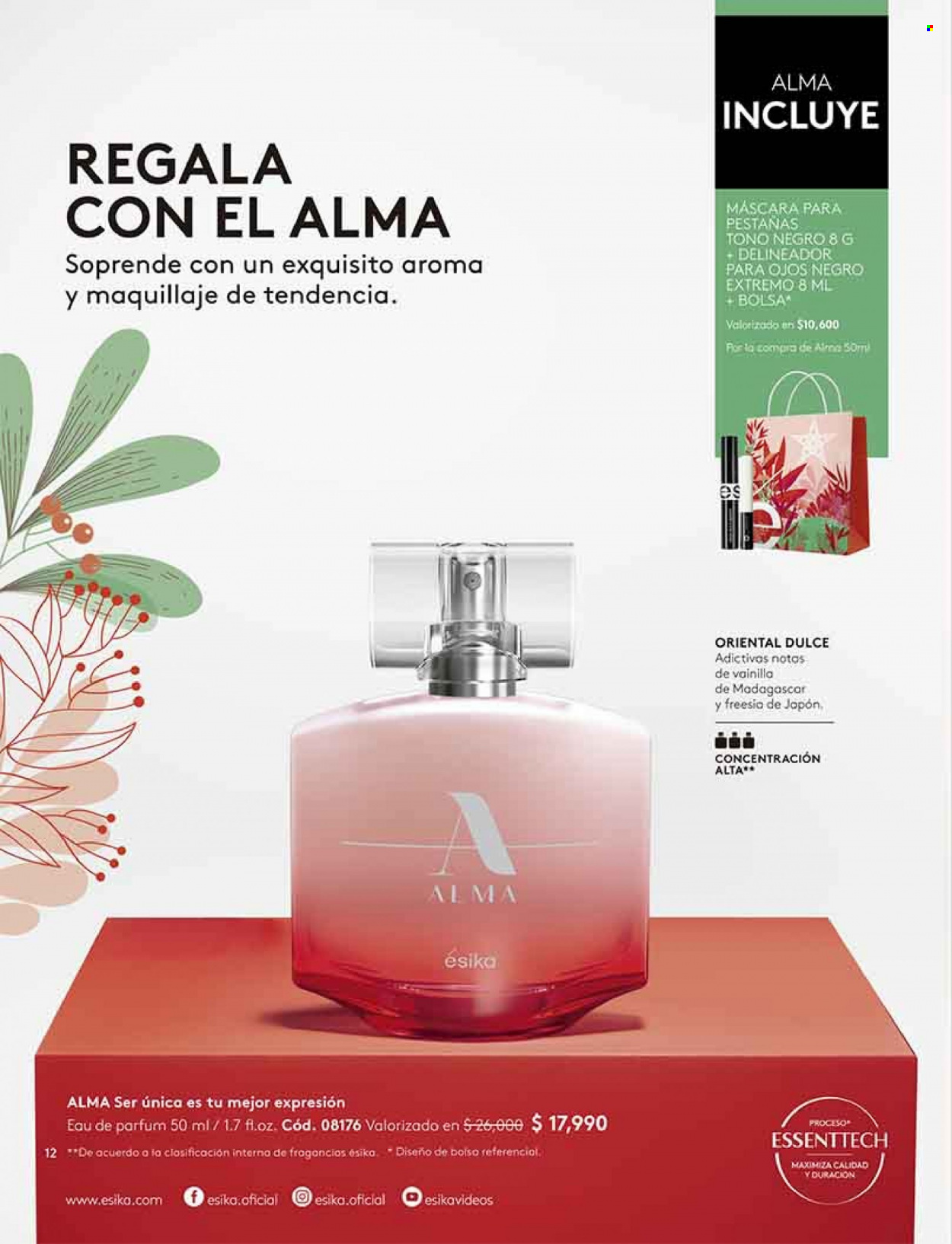 thumbnail - Catálogo Ésika - Ventas - delineador, máscara de pestañas, perfume. Página 12.