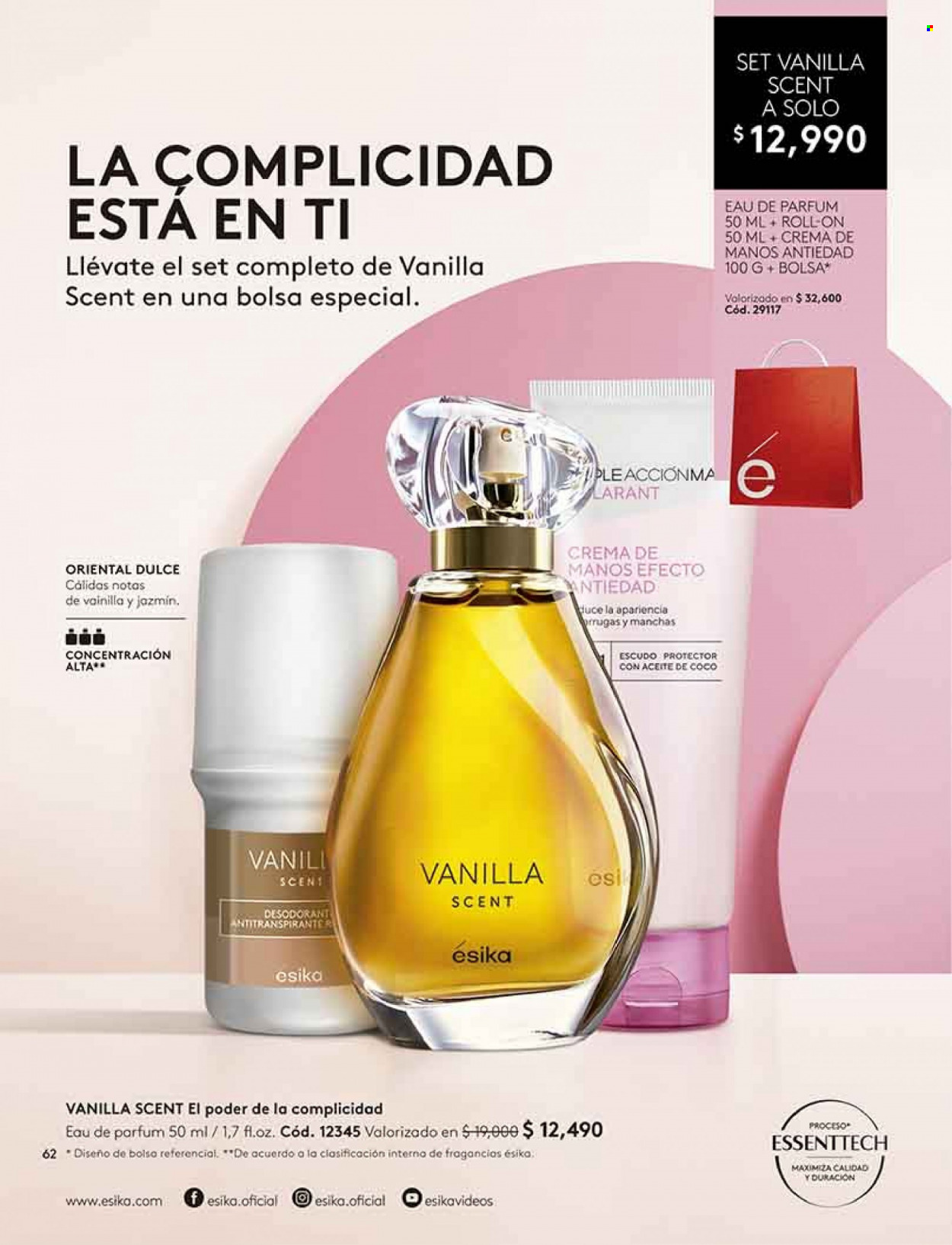 thumbnail - Catálogo Ésika - Ventas - crema, desodorante de bola, perfume, crema de manos. Página 64.