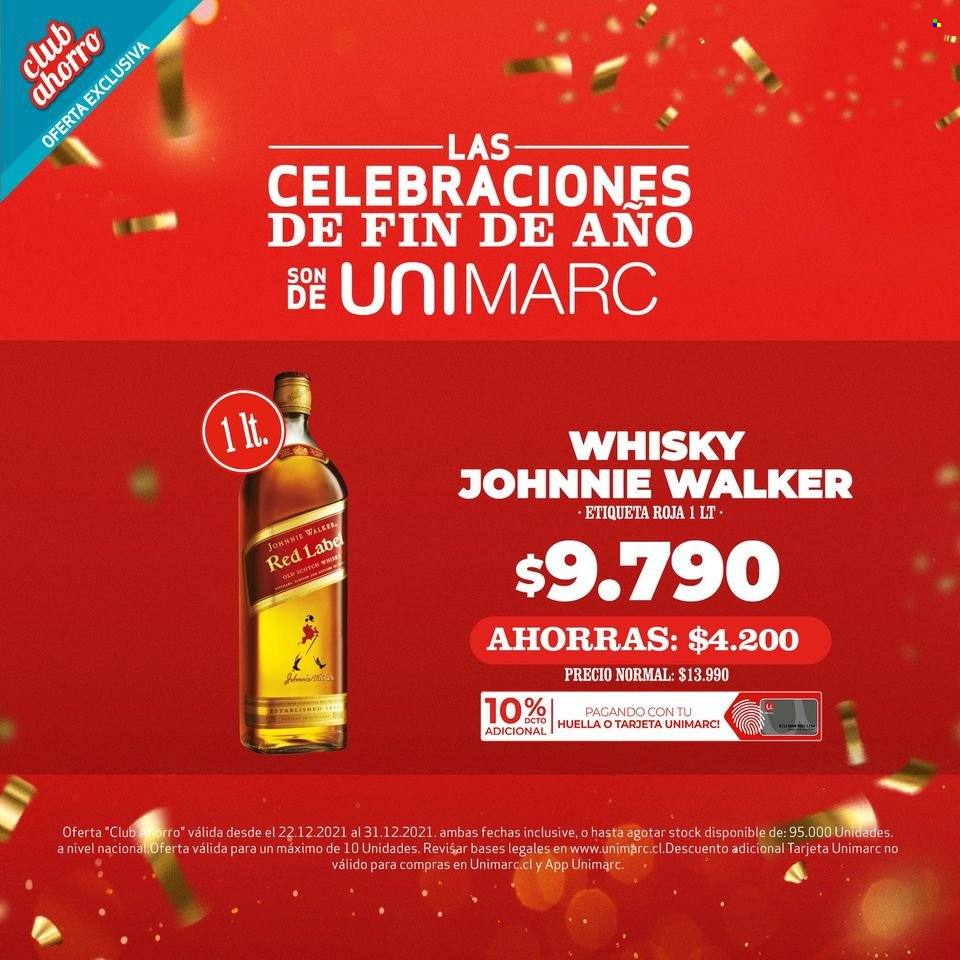 thumbnail - Catálogo Unimarc - 22.12.2021 - 31.12.2021 - Ventas - Johnnie Walker, whisky. Página 4.