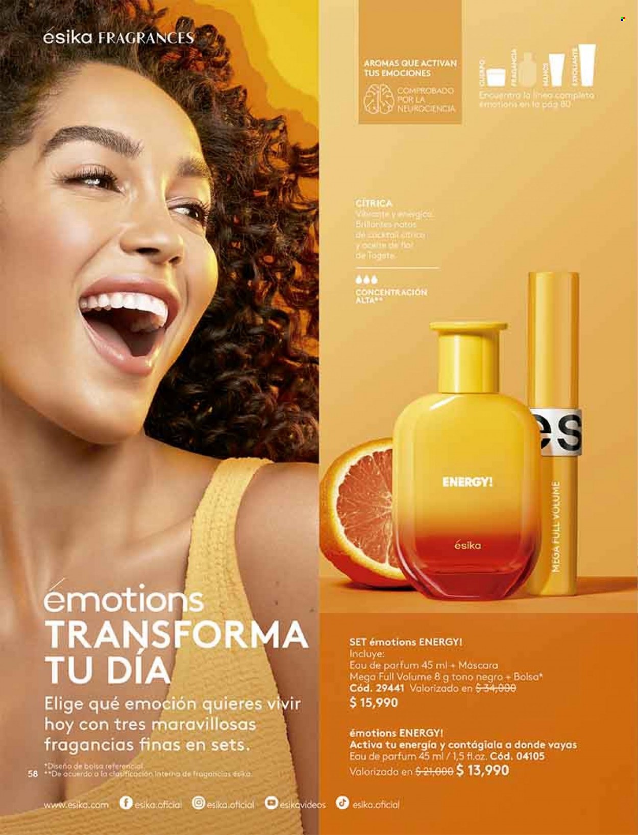 thumbnail - Catálogo Ésika - Ventas - perfume, bolso. Página 58.