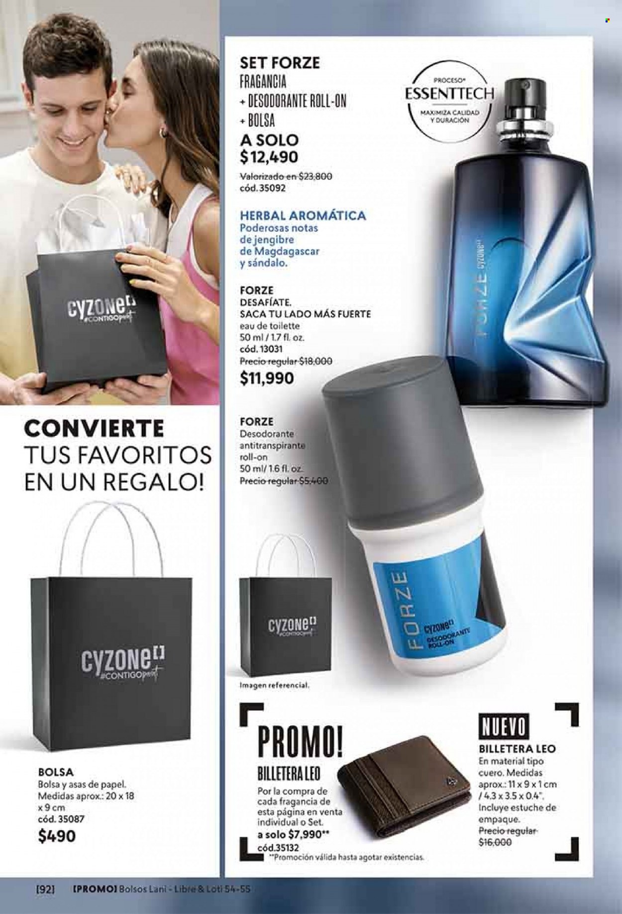 thumbnail - Catálogo Cyzone - Ventas - desodorante de bola, eau de toilette, desodorante, antitranspirante, bolso, billetera. Página 92.