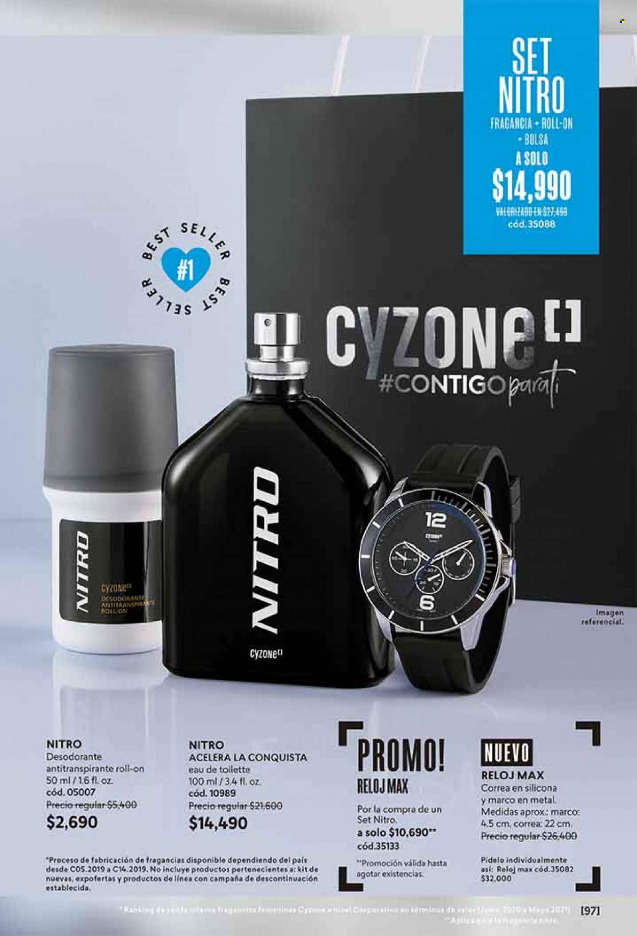 thumbnail - Catálogo Cyzone - Ventas - desodorante de bola, eau de toilette, desodorante, antitranspirante, bolso, reloj. Página 97.