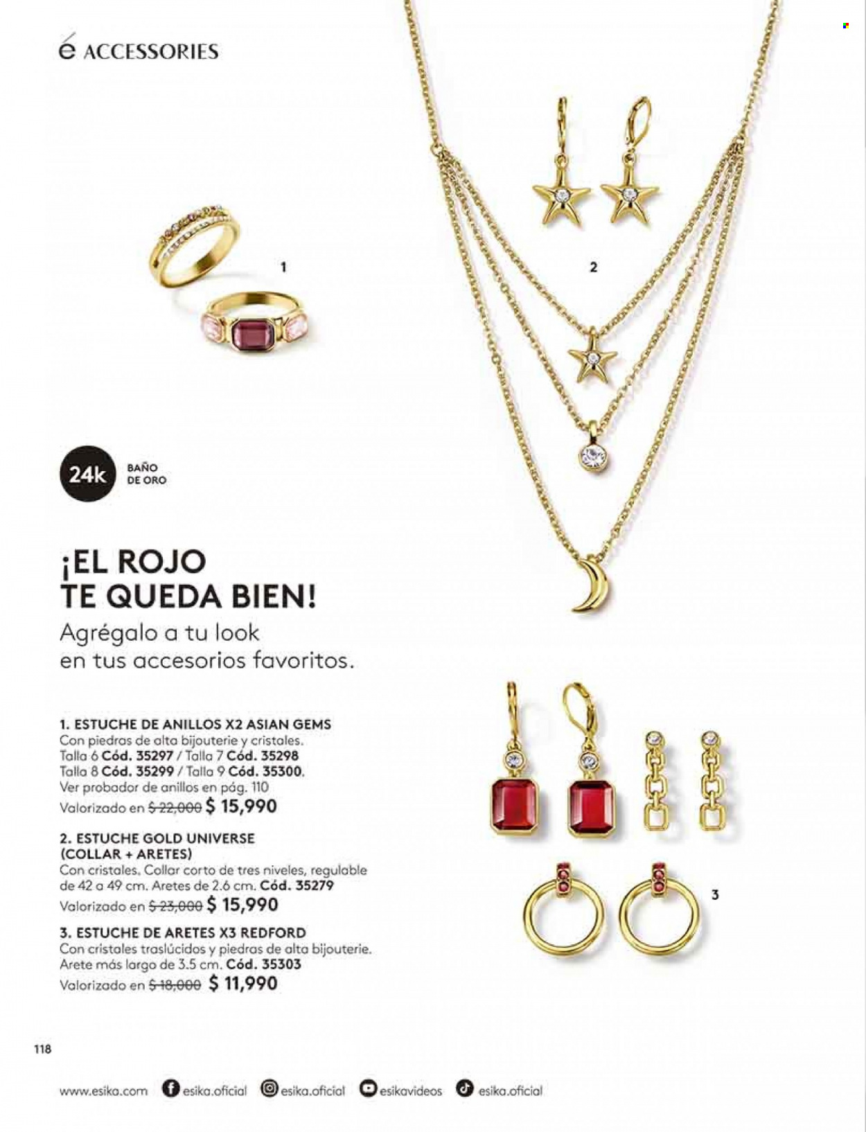 thumbnail - Catálogo Ésika - Ventas - neceser, anillo, collar, aretes. Página 118.