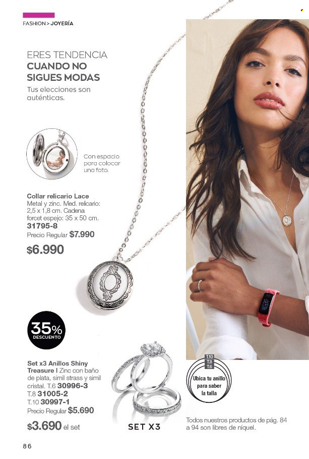 thumbnail - Catálogo Avon - Ventas - anillo, cadena, collar, joyas. Página 88.