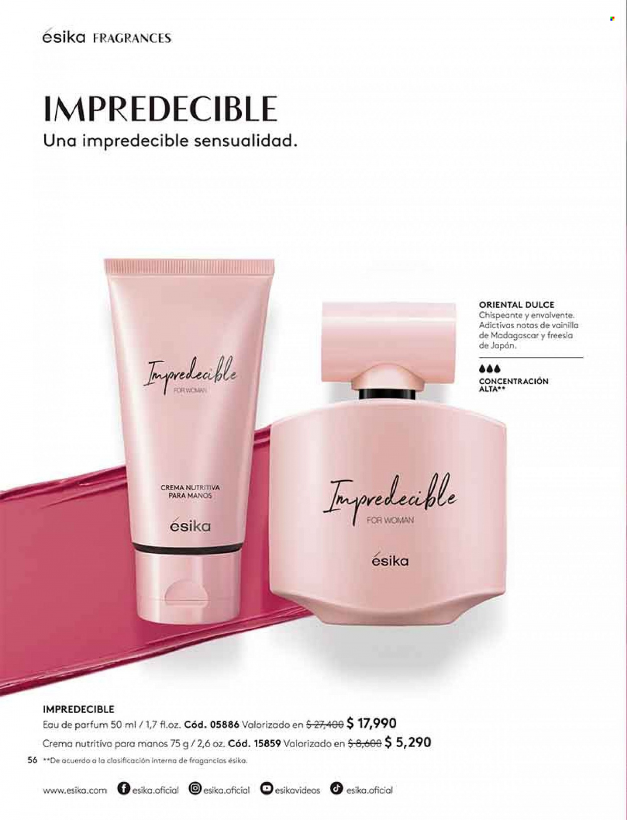thumbnail - Catálogo Ésika - Ventas - crema, perfume. Página 56.