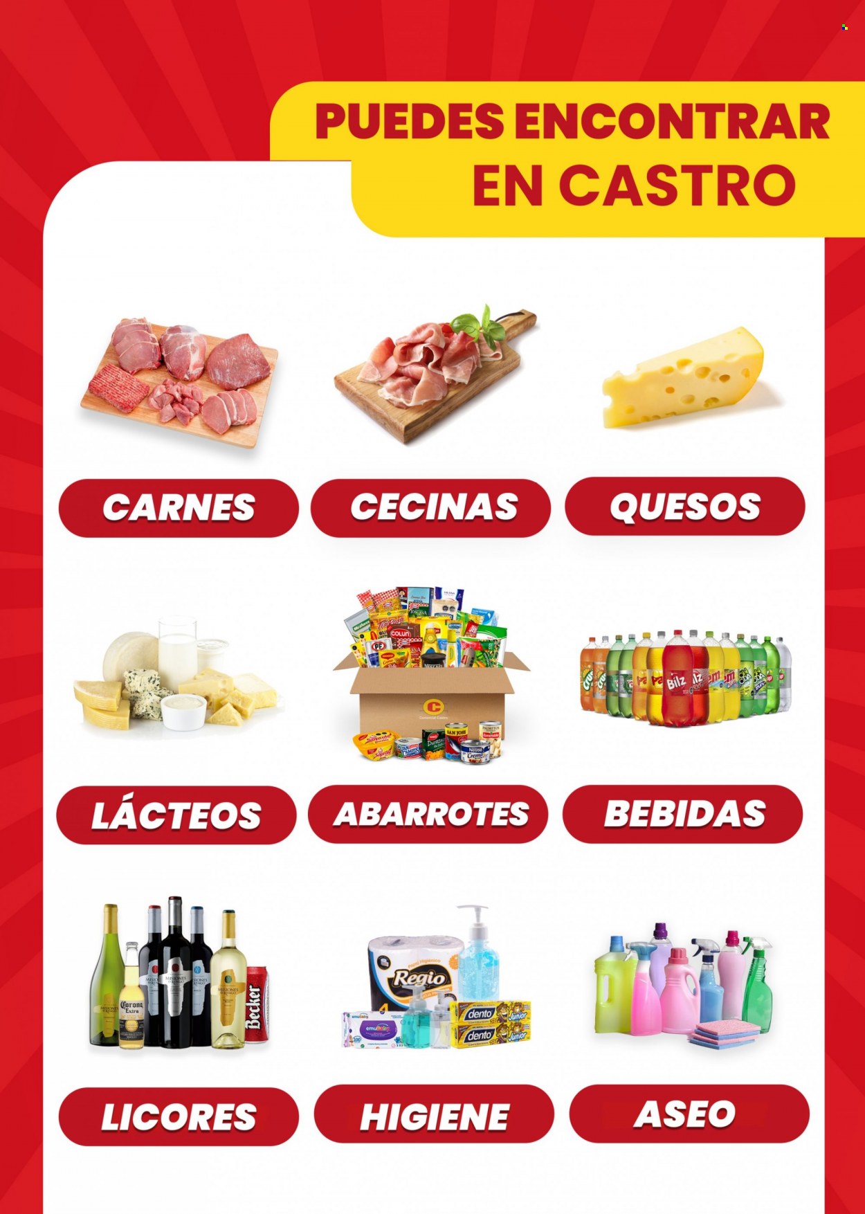 thumbnail - Catálogo Comercial Castro - 01.06.2022 - 30.06.2022 - Ventas - Corona, durazno, queso, Nestlé, bebida, licor, papel higienico, crema. Página 2.