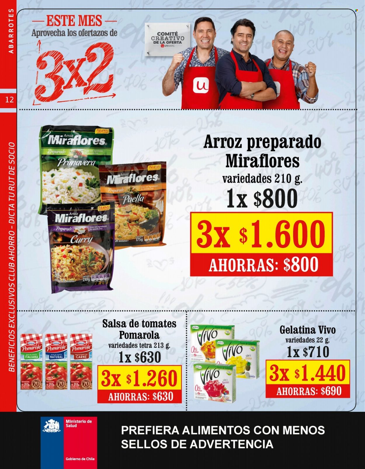 thumbnail - Catálogo Unimarc - 15.06.2022 - 12.07.2022 - Ventas - piña, postre, paella, gelatina, curry, salsa. Página 12.