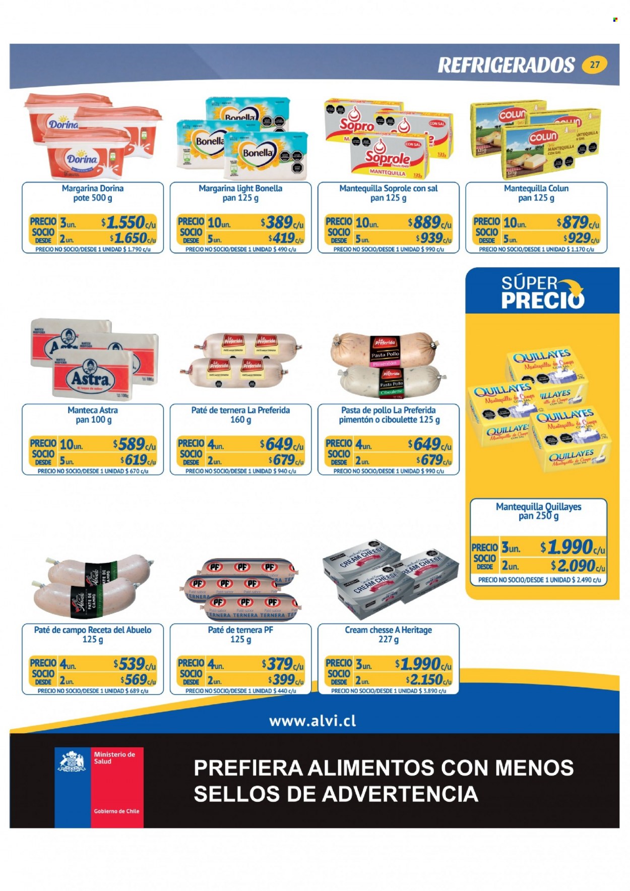thumbnail - Catálogo Alvi - 22.06.2022 - 19.07.2022 - Ventas - carne de ternera, paté, margarina, mantequilla, manteca, pasta. Página 27.