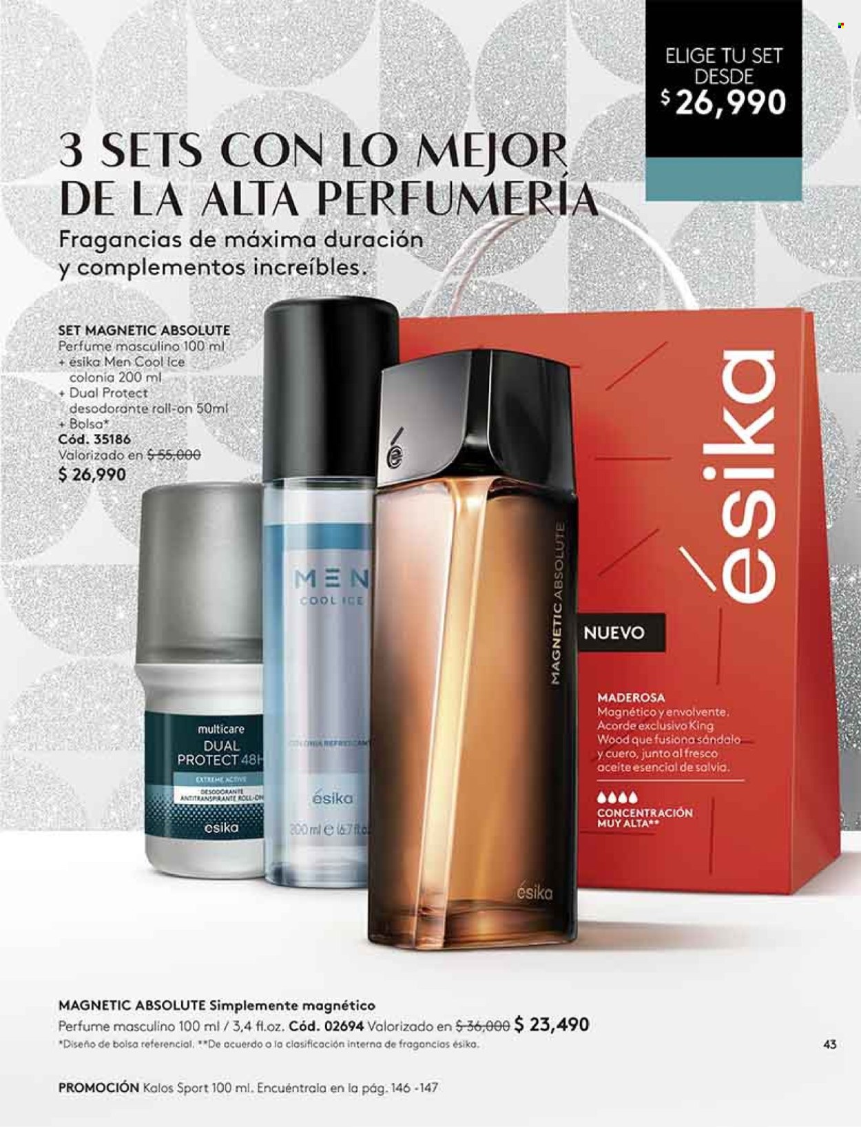 thumbnail - Catálogo Ésika - Ventas - desodorante de bola, perfume, desodorante, aceite esencial. Página 43.