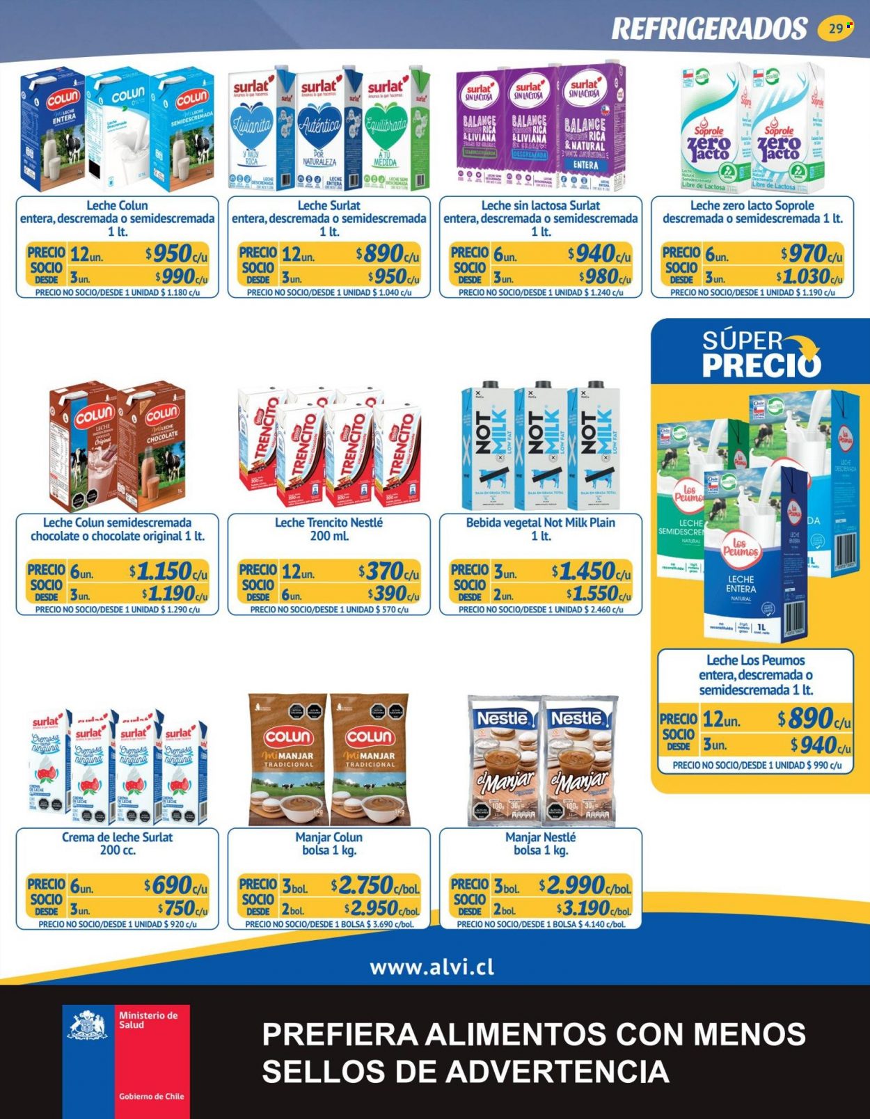 thumbnail - Catálogo Alvi - 23.11.2022 - 03.01.2023 - Ventas - productos vegetarianos, Nestlé, leche sin lactosa, bebida, leche desnatada, leche entera, crema de leche. Página 17.