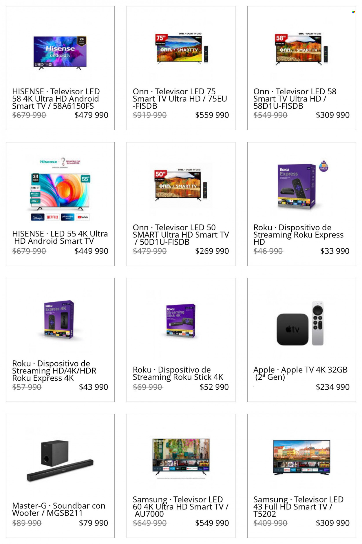 thumbnail - Catálogo Lider - Ventas - Samsung, Apple, Hisense, Smart TV, televisor LED, televisor, soundbar. Página 1.