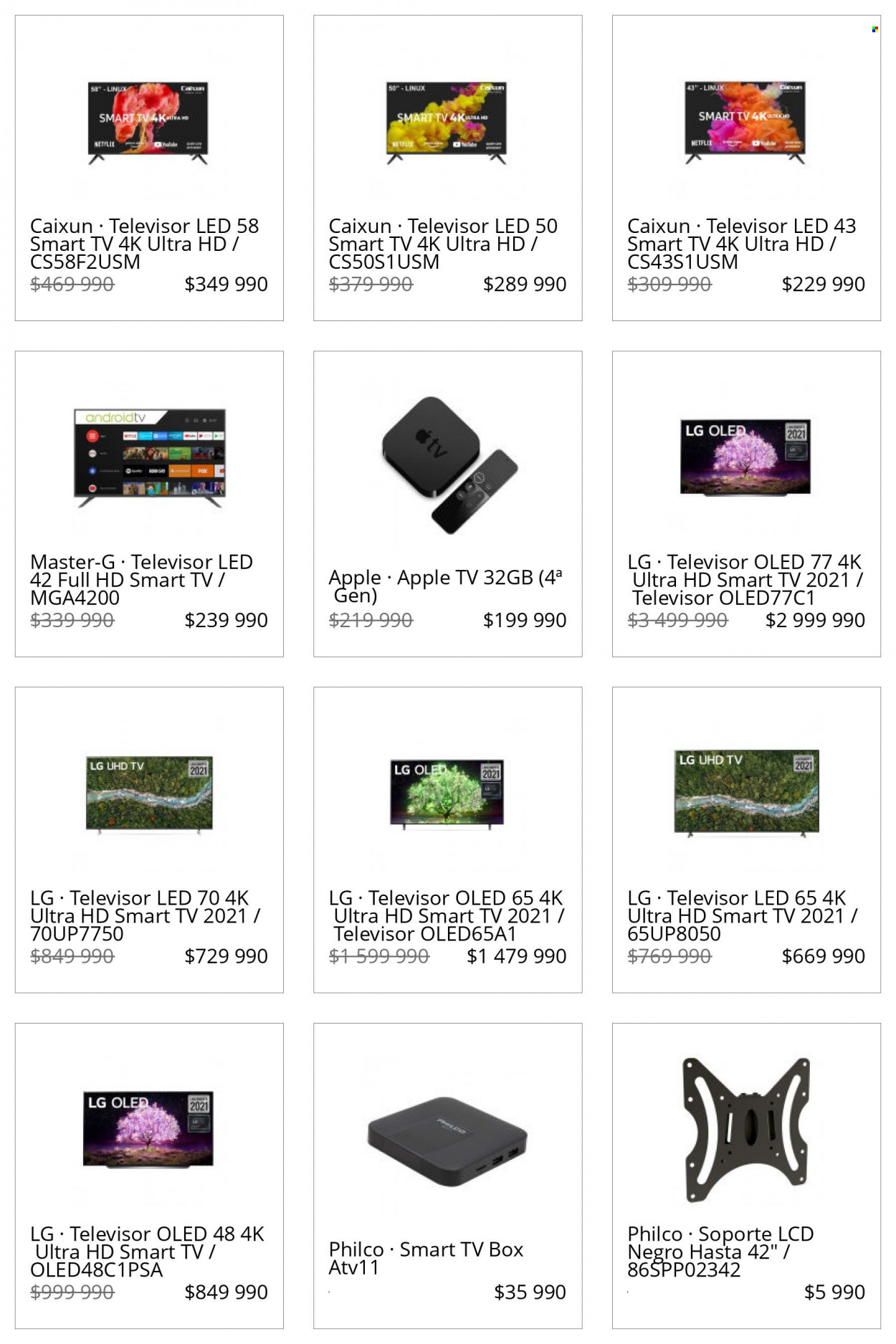 thumbnail - Catálogo Lider - Ventas - LG, Philco, Apple, Smart TV, televisor LED, televisor OLED. Página 10.