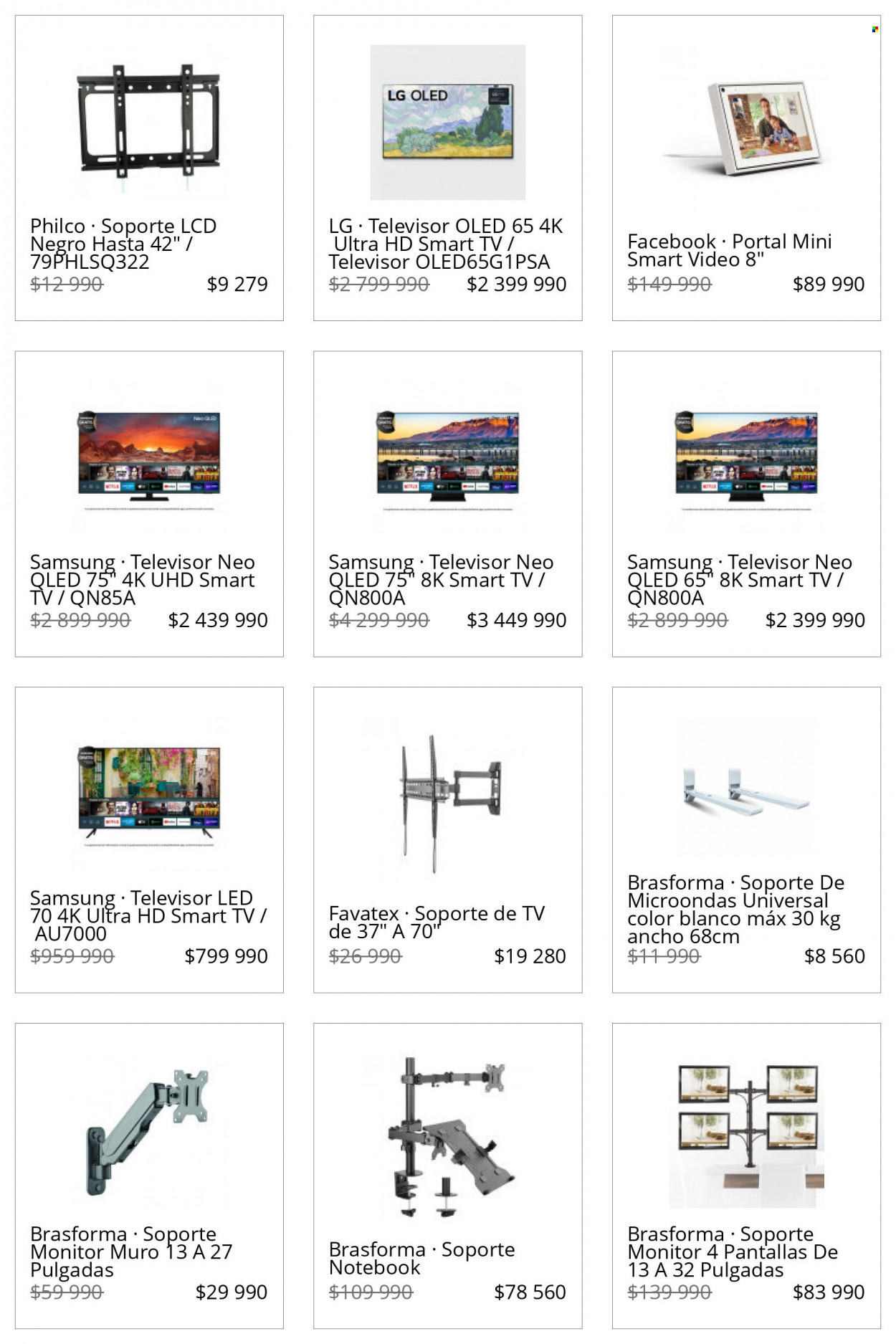 thumbnail - Catálogo Lider - Ventas - LG, Philco, Samsung, monitor, Smart TV, televisor OLED, soporte TV, microondas. Página 11.