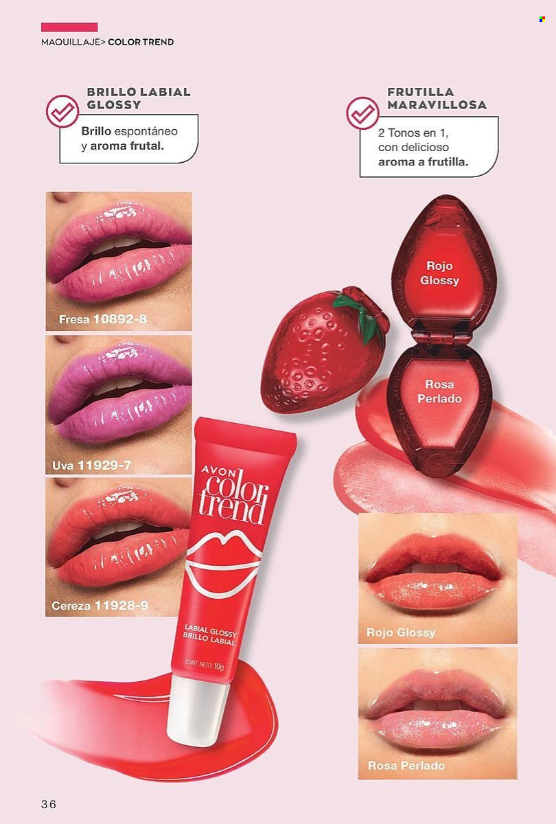 thumbnail - Catálogo Avon - Ventas - brillo de labios, labial. Página 36.