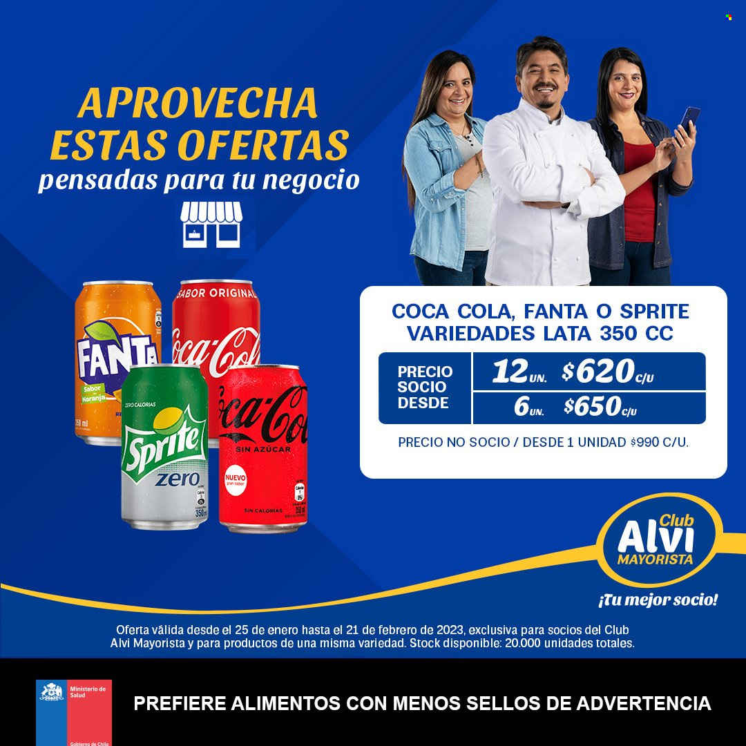 thumbnail - Catálogo Alvi - 25.01.2023 - 21.02.2023 - Ventas - refresco, bebida, Coca-cola, Fanta, Sprite. Página 3.