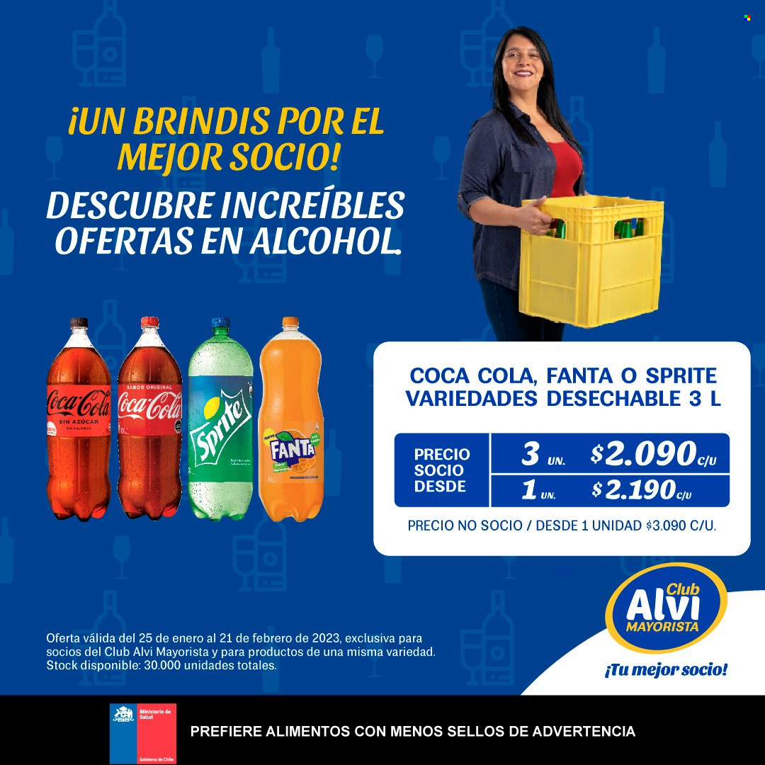 thumbnail - Catálogo Alvi - 25.01.2023 - 21.02.2023 - Ventas - refresco, bebida, Coca-cola, Fanta, Sprite. Página 1.