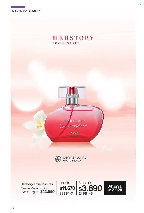 Catálogo Avon - Ventas - perfume. Página 32.