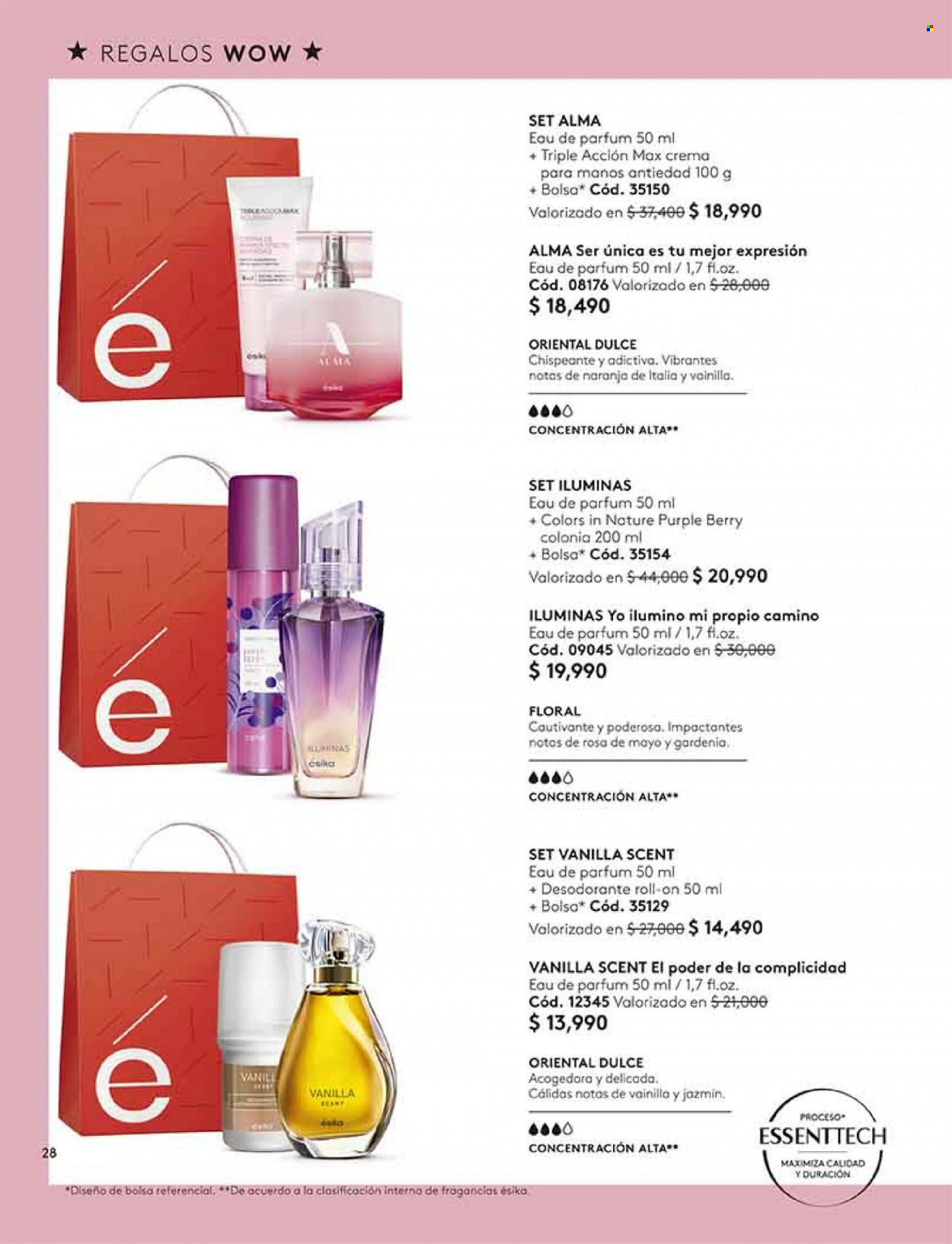 thumbnail - Catálogo Ésika - Ventas - desodorante de bola, perfume, crema de manos. Página 28.