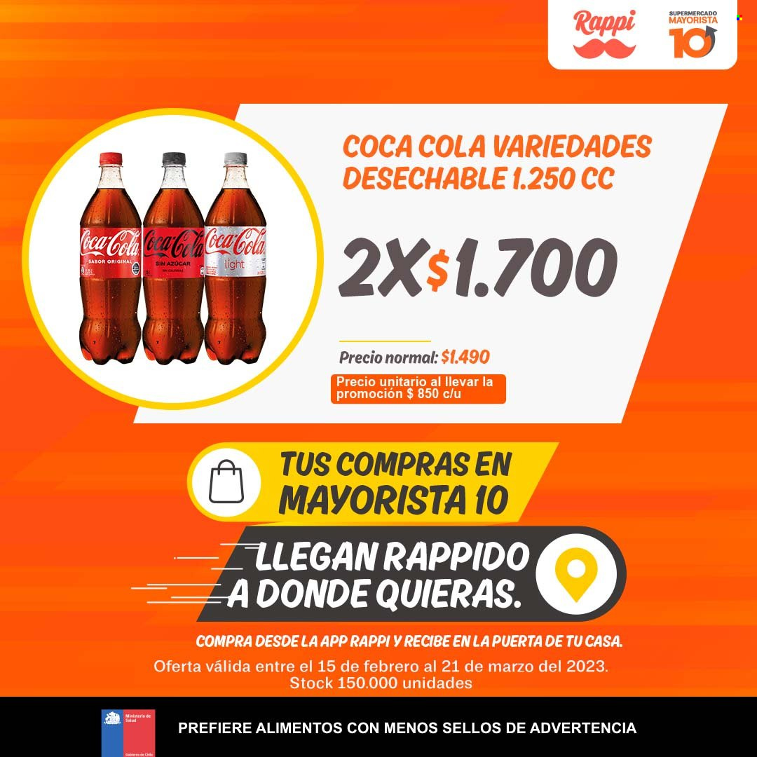 Catálogo Mayorista 10 - 15.02.2023 - 21.03.2023 - Ventas - bebida, azúcar, refresco, Coca-cola. Página 7.