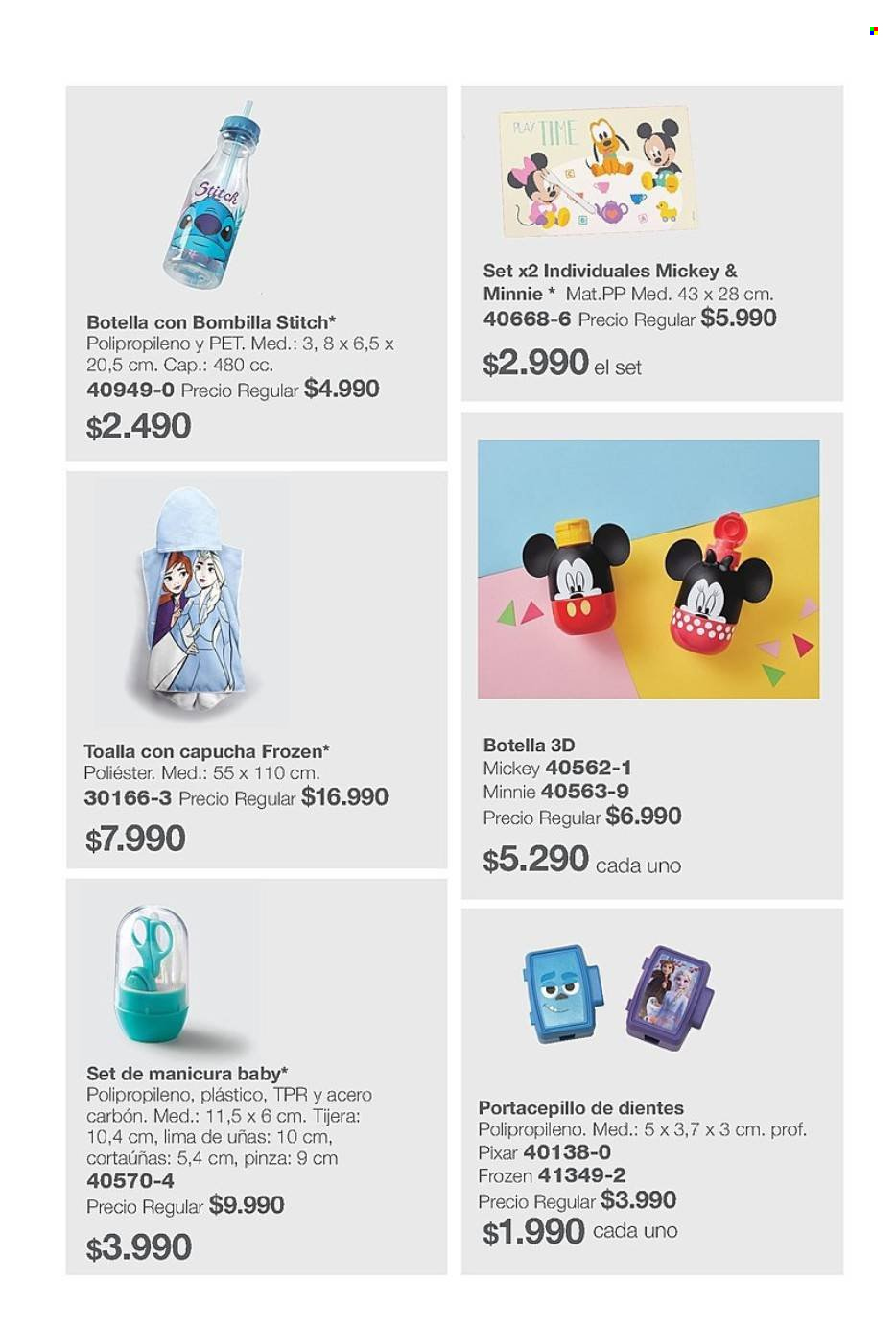 thumbnail - Catálogo Avon - Ventas - Frozen, Mickey Mouse, lima, lima de uñas, cortaúñas, Minnie. Página 98.