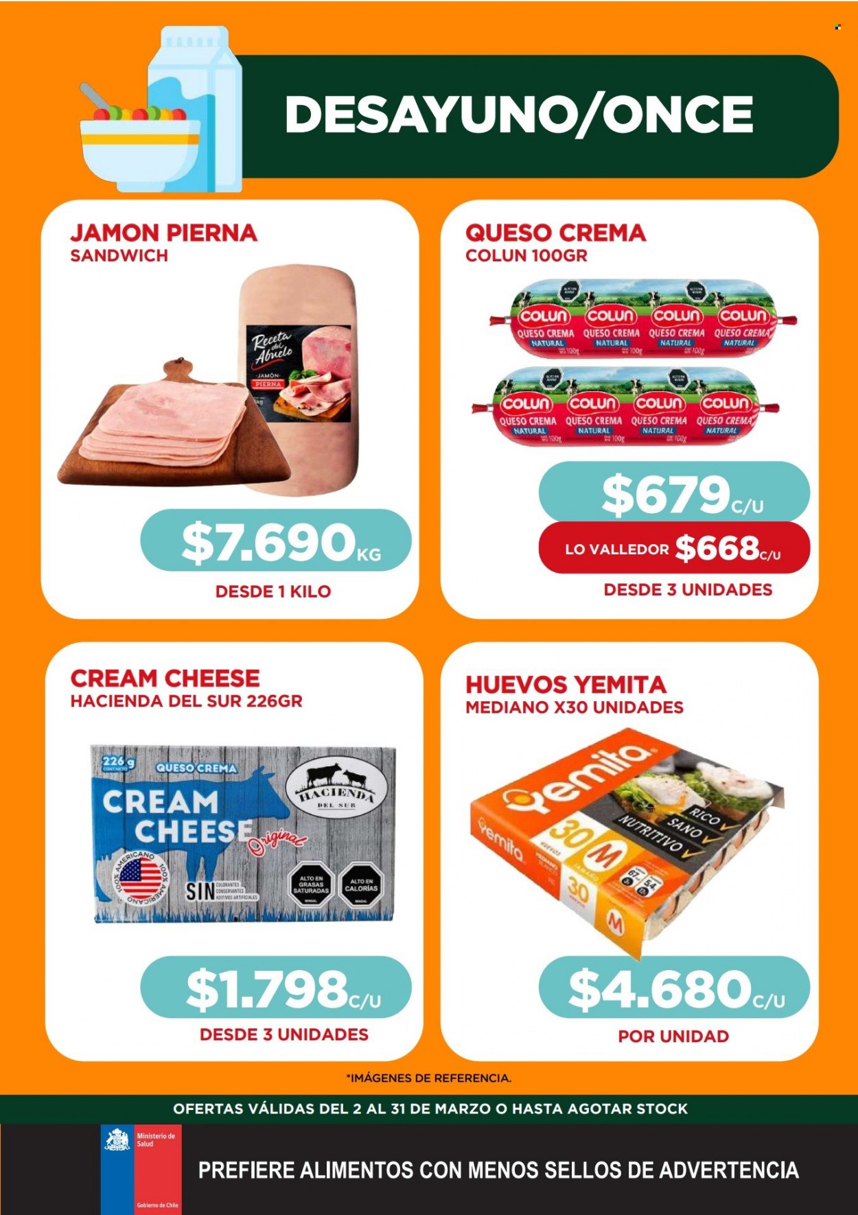 thumbnail - Catálogo Comercial Castro - 02.03.2023 - 31.03.2023 - Ventas - sandwich, jamón, queso, queso cremoso, huevo. Página 10.