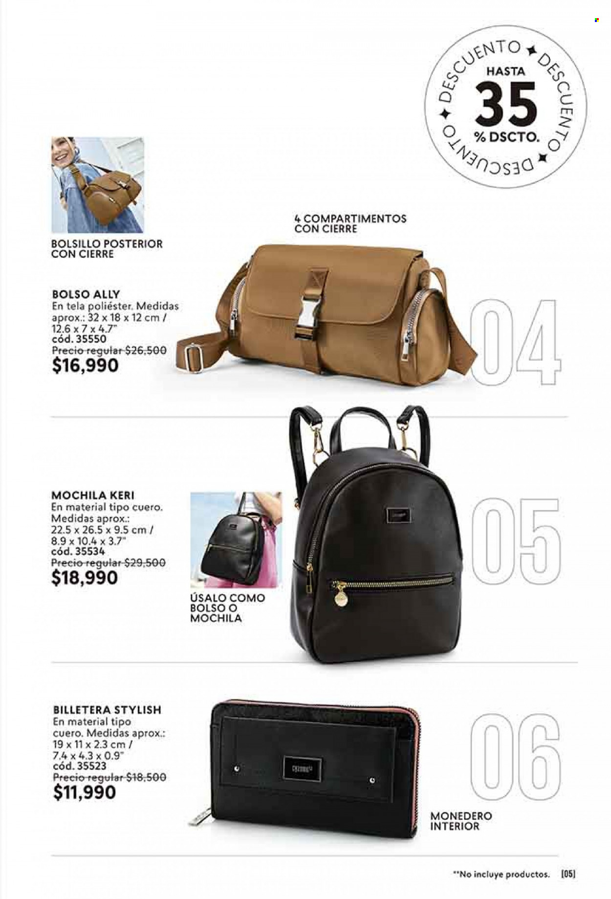 Catálogo Cyzone - Ventas - mochila, bolso, billetera. Página 85.
