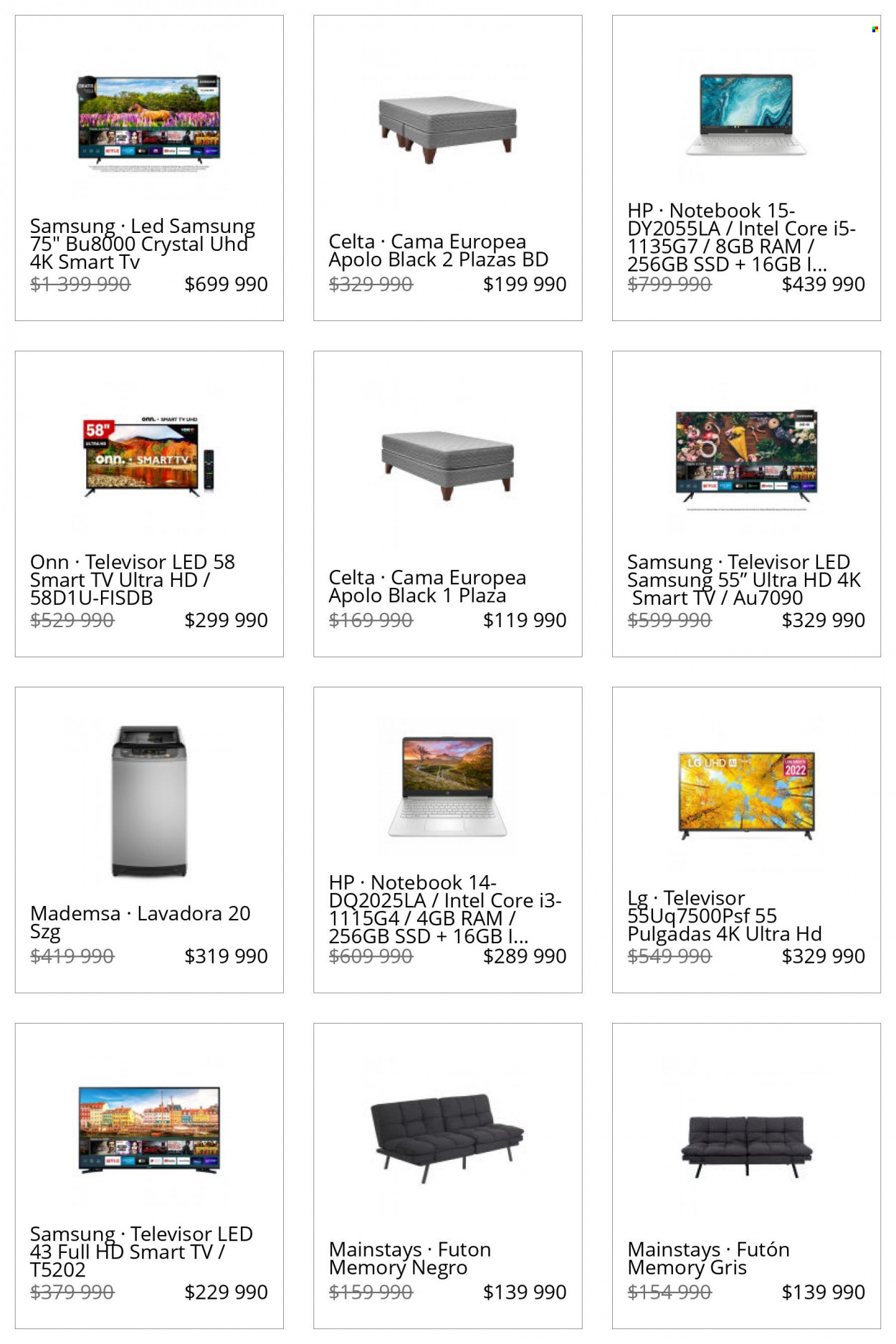 thumbnail - Catálogo Lider - Ventas - LG, Hewlett Packard, Samsung, Celta, Smart TV, televisor LED, televisor, lavadora. Página 1.