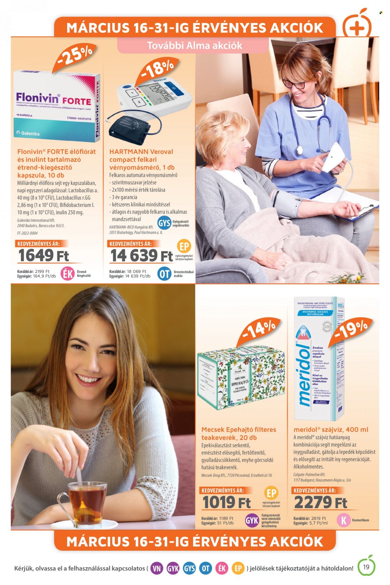 Alma Gyógyszertárak akciós újságok - 2023.03.01 - 2023.03.31. Oldal 19