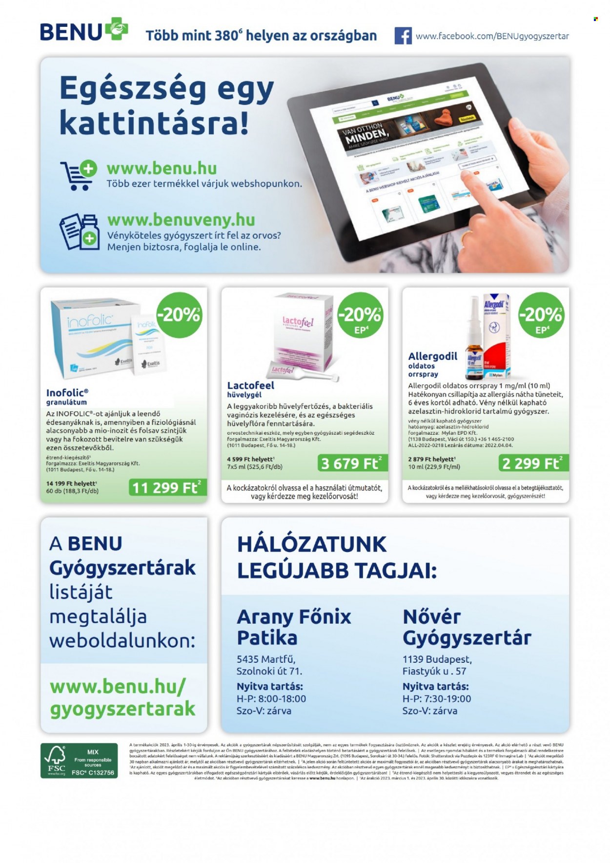 BENU Gyógyszertár akciós újságok - 2023.04.01 - 2023.04.30. Oldal 24