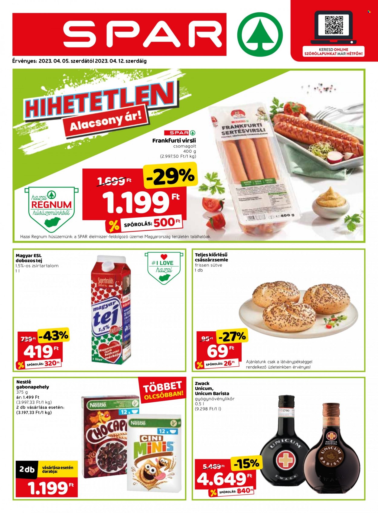 SPAR akciós újságok - 2023.04.05 - 2023.04.12. Oldal 1