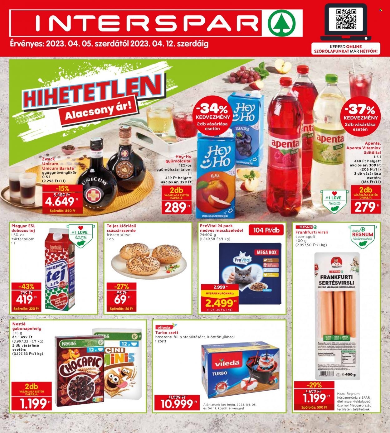 INTERSPAR akciós újságok - 2023.04.05 - 2023.04.12. Oldal 1