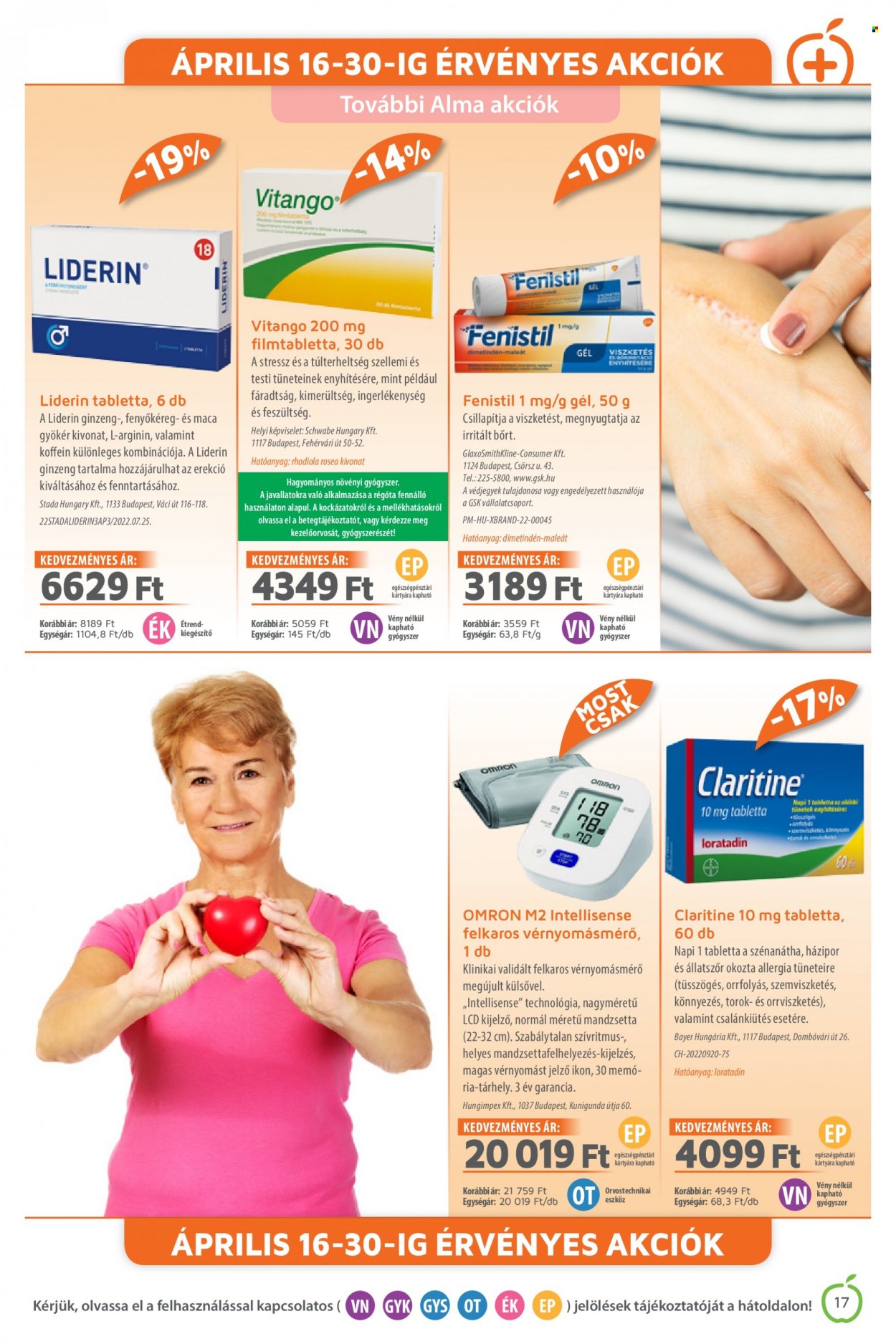 Alma Gyógyszertárak akciós újságok - 2023.04.01 - 2023.04.30. Oldal 17